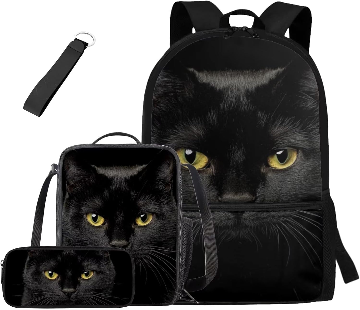 doginthehole Cute Yak Lambie School Backpack for Girls Kawaii Girls School Bag and Lunch Box 4-in-1 Lightweight Book Bags for Girls 8-12 for Preschool Elementary School Kids Bookbag Keychains - Image 11