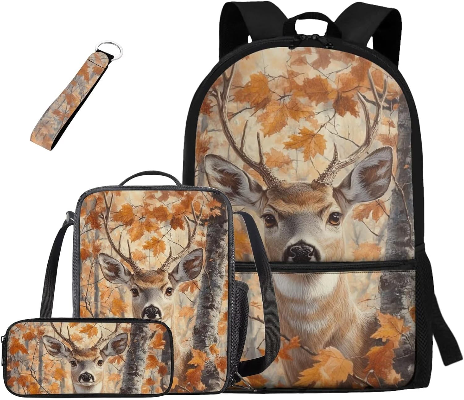 doginthehole Cute Yak Lambie School Backpack for Girls Kawaii Girls School Bag and Lunch Box 4-in-1 Lightweight Book Bags for Girls 8-12 for Preschool Elementary School Kids Bookbag Keychains - Image 12