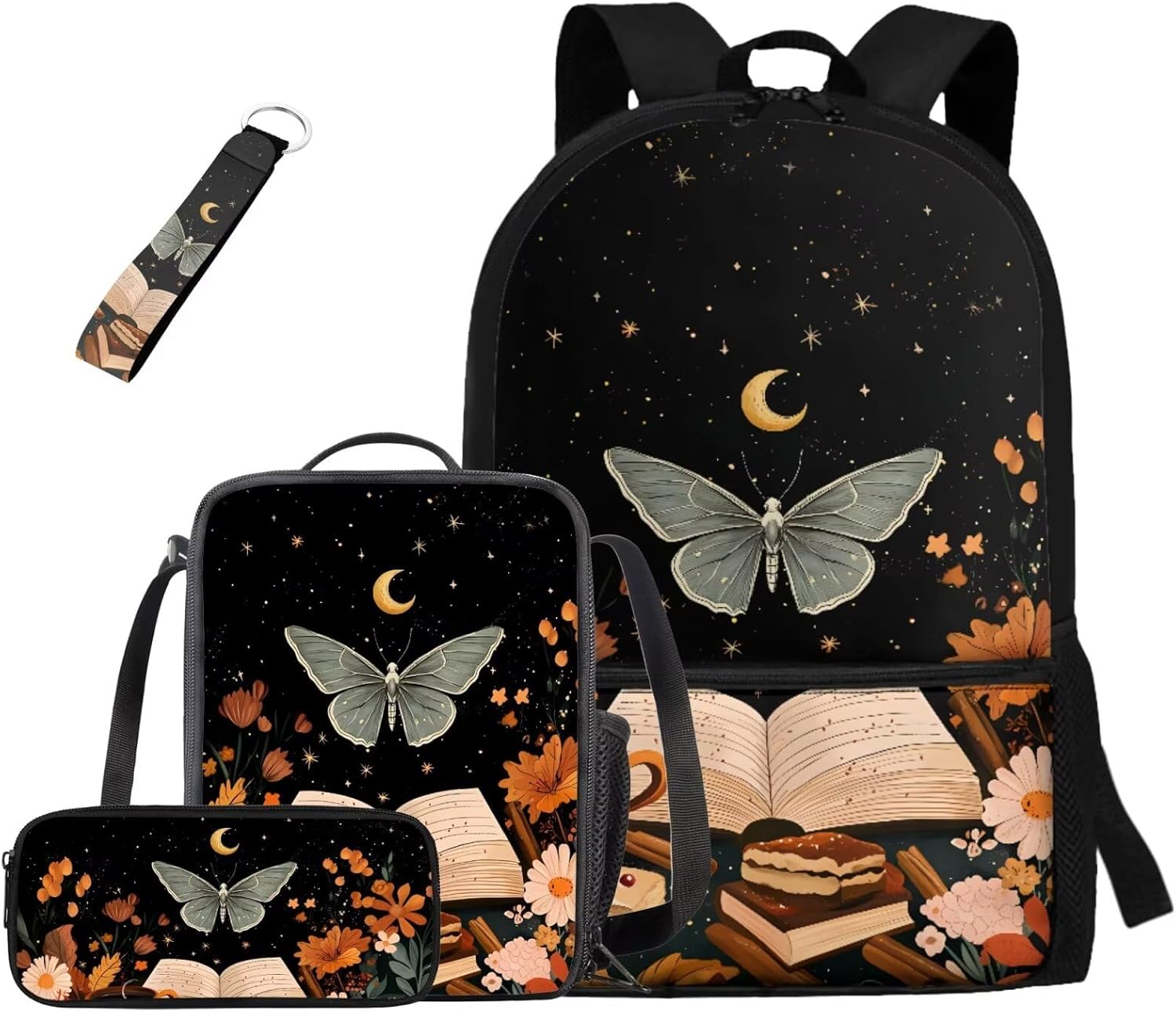 doginthehole Cute Yak Lambie School Backpack for Girls Kawaii Girls School Bag and Lunch Box 4-in-1 Lightweight Book Bags for Girls 8-12 for Preschool Elementary School Kids Bookbag Keychains - Image 23