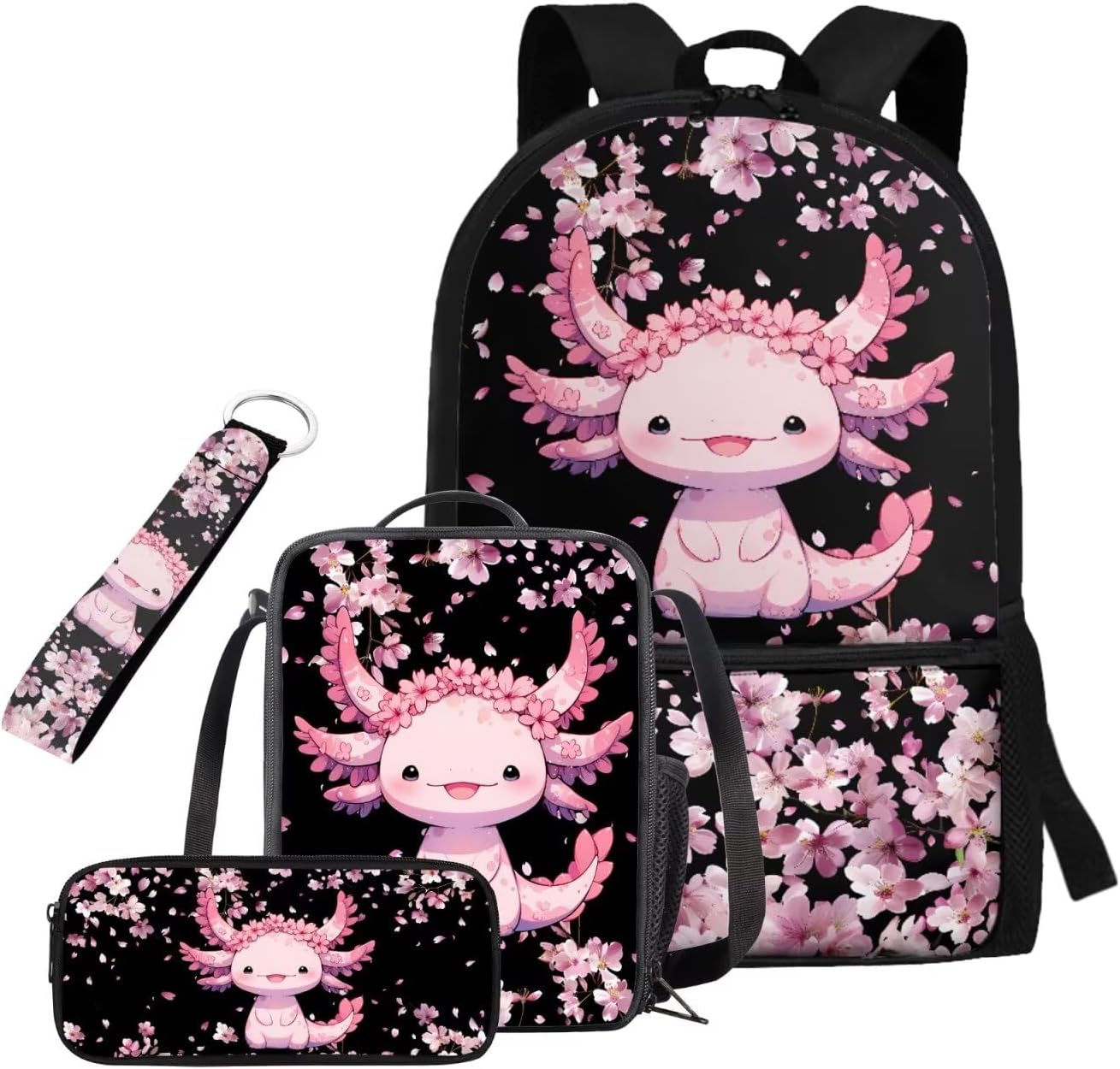 doginthehole Cute Yak Lambie School Backpack for Girls Kawaii Girls School Bag and Lunch Box 4-in-1 Lightweight Book Bags for Girls 8-12 for Preschool Elementary School Kids Bookbag Keychains - Image 35