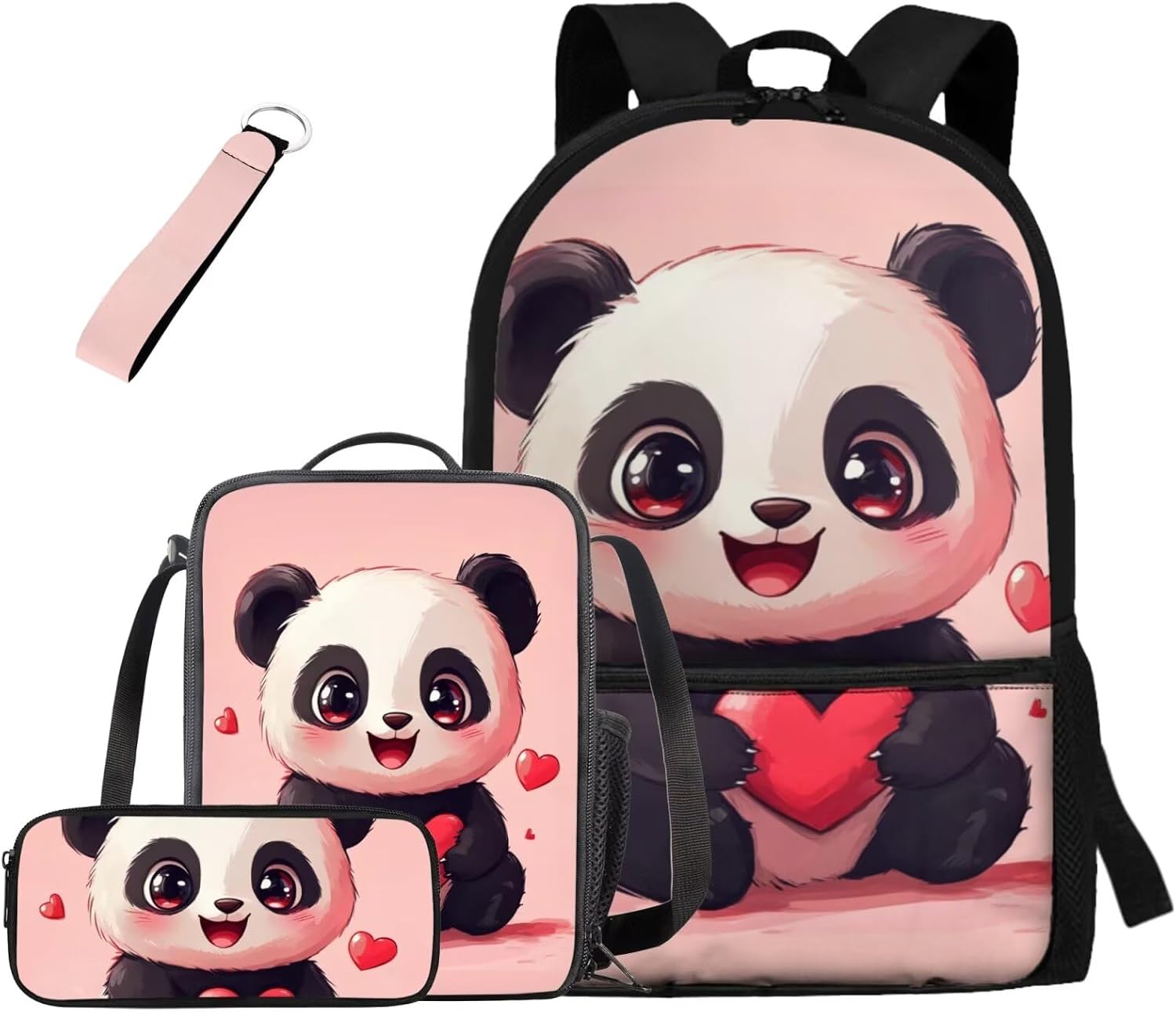 doginthehole Cute Yak Lambie School Backpack for Girls Kawaii Girls School Bag and Lunch Box 4-in-1 Lightweight Book Bags for Girls 8-12 for Preschool Elementary School Kids Bookbag Keychains - Image 28