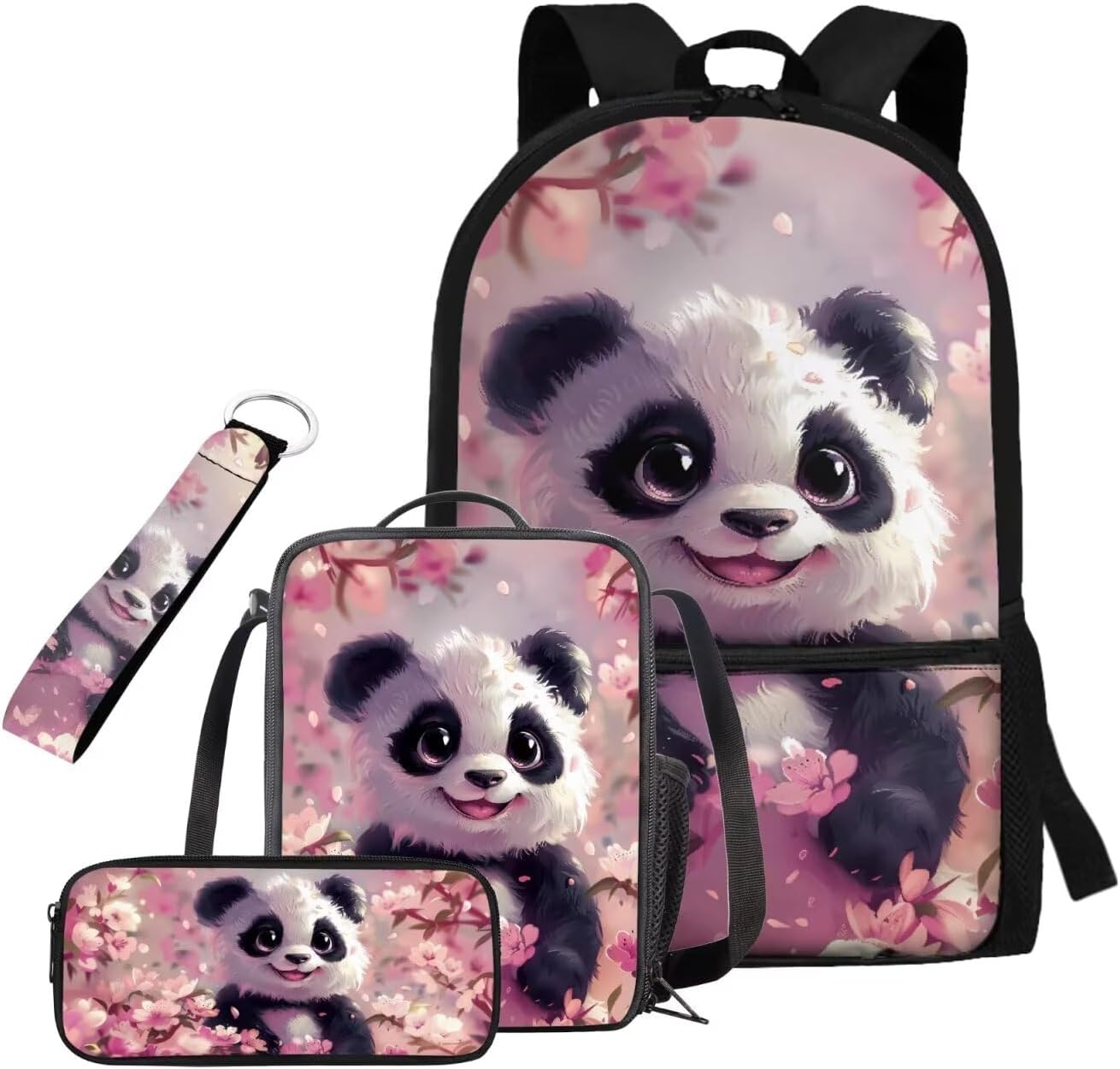 doginthehole Cute Yak Lambie School Backpack for Girls Kawaii Girls School Bag and Lunch Box 4-in-1 Lightweight Book Bags for Girls 8-12 for Preschool Elementary School Kids Bookbag Keychains - Image 17
