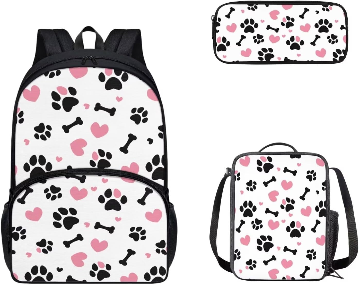 doginthehole Pink Cow Backpack for Girls Kids Cute School Bookbag with Lunch Box and Pencil Pouch Kawaii Schoolbag Students Satchel Daypack Rucksack for Preschool Kindergarten Middle High School - Image 18