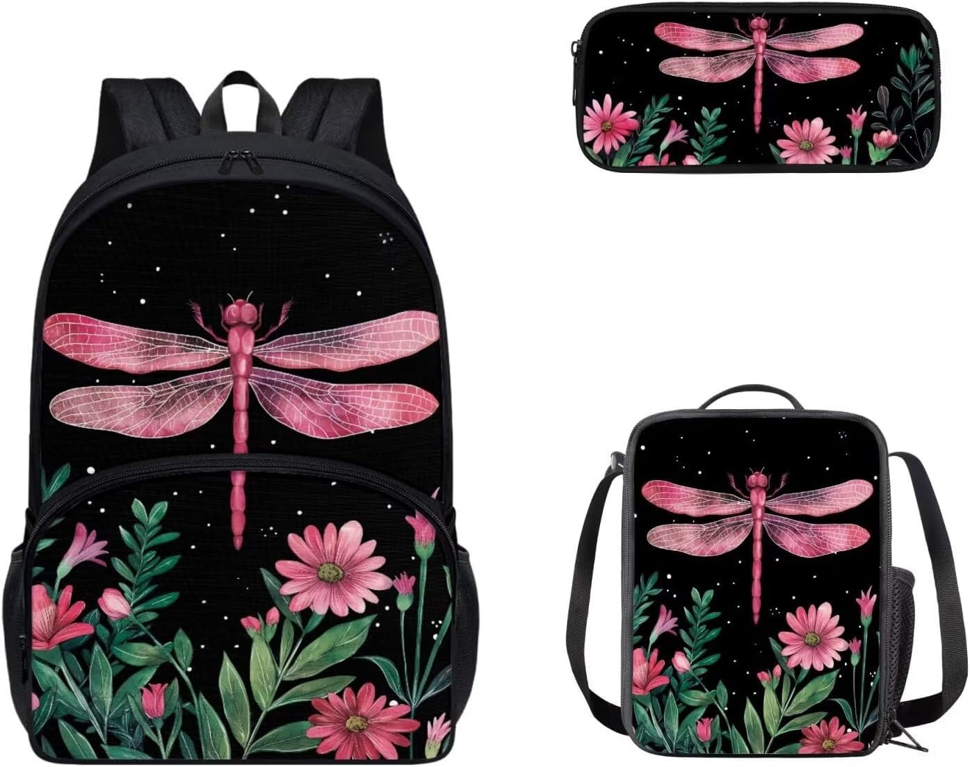 doginthehole Pink Cow Backpack for Girls Kids Cute School Bookbag with Lunch Box and Pencil Pouch Kawaii Schoolbag Students Satchel Daypack Rucksack for Preschool Kindergarten Middle High School - Image 8