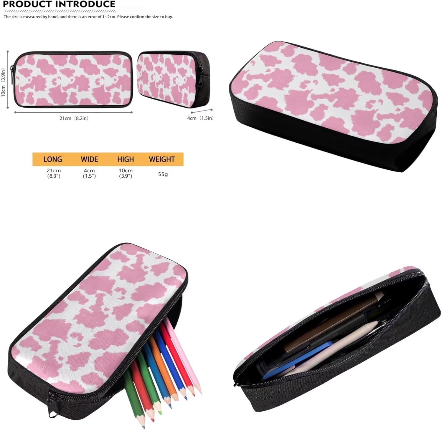 doginthehole Pink Cow Backpack for Girls Kids Cute School Bookbag with Lunch Box and Pencil Pouch Kawaii Schoolbag Students Satchel Daypack Rucksack for Preschool Kindergarten Middle High School - Image 5