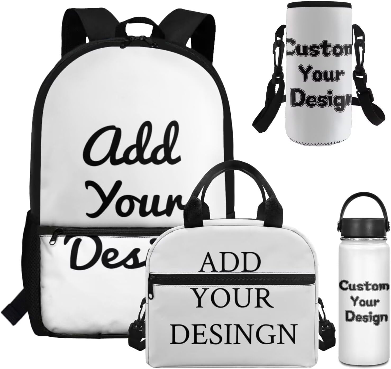 Dolyues Cherry Blossom Koala Girls Backpack Purses for Kids 9-10 Kawaii Backpack for Girls Large School Bag 4pcs with Water Bottle and Cover for Travel - Image 10