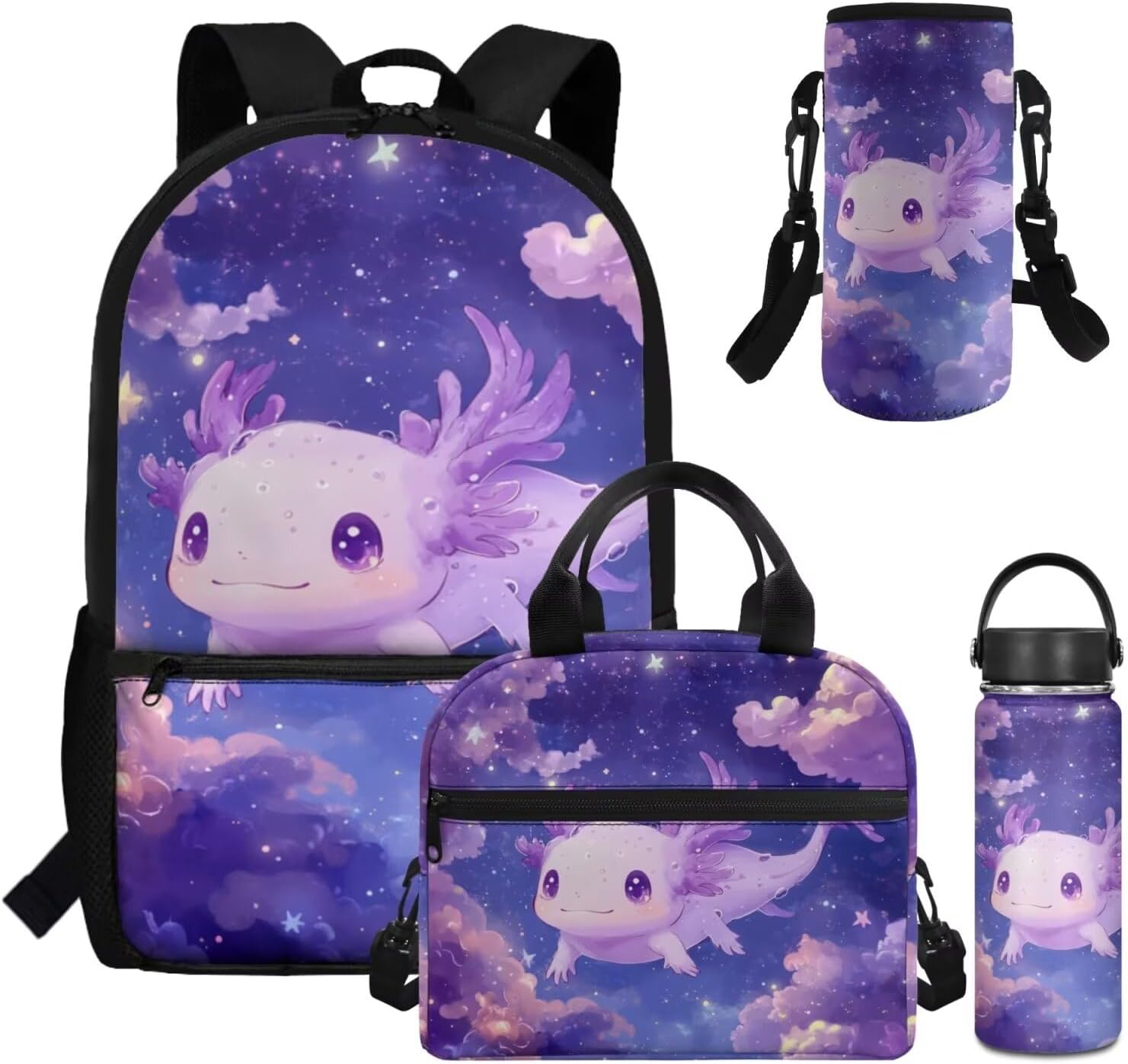 Dolyues Cherry Blossom Koala Girls Backpack Purses for Kids 9-10 Kawaii Backpack for Girls Large School Bag 4pcs with Water Bottle and Cover for Travel - Image 19