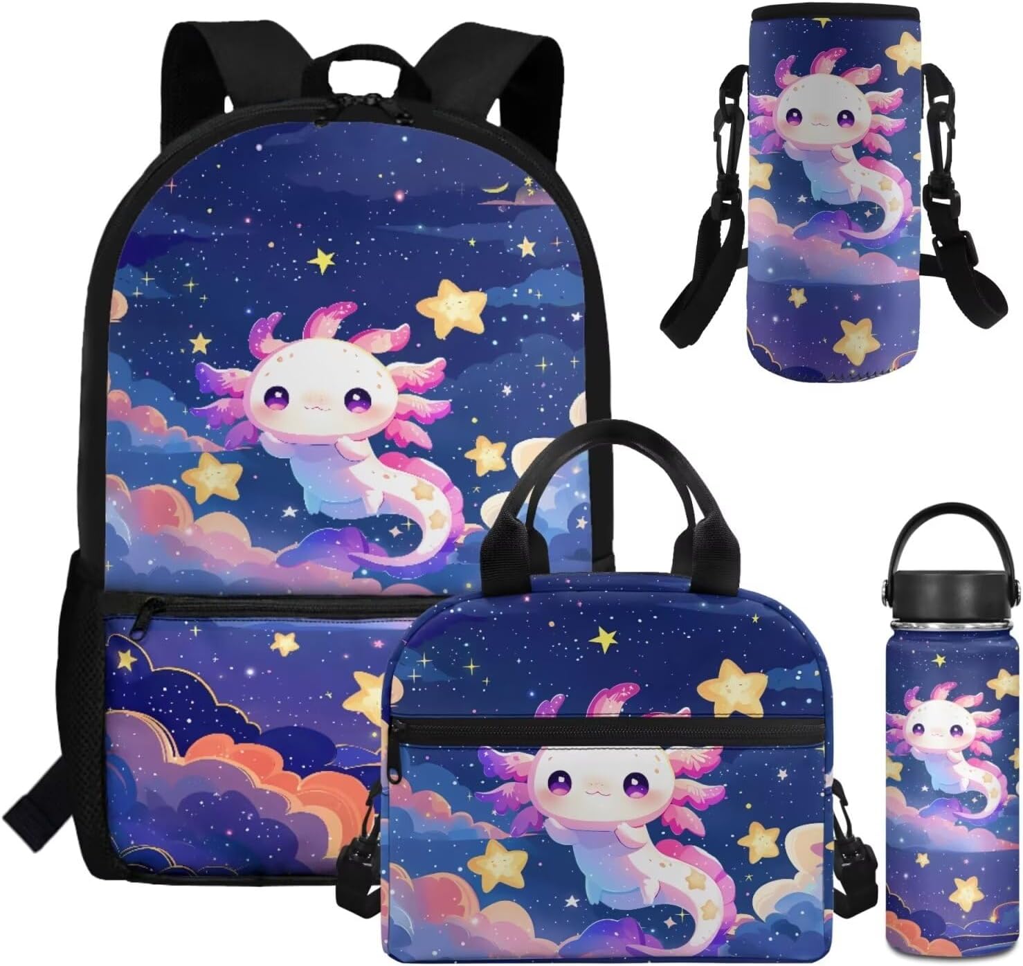 Dolyues Cherry Blossom Koala Girls Backpack Purses for Kids 9-10 Kawaii Backpack for Girls Large School Bag 4pcs with Water Bottle and Cover for Travel - Image 24