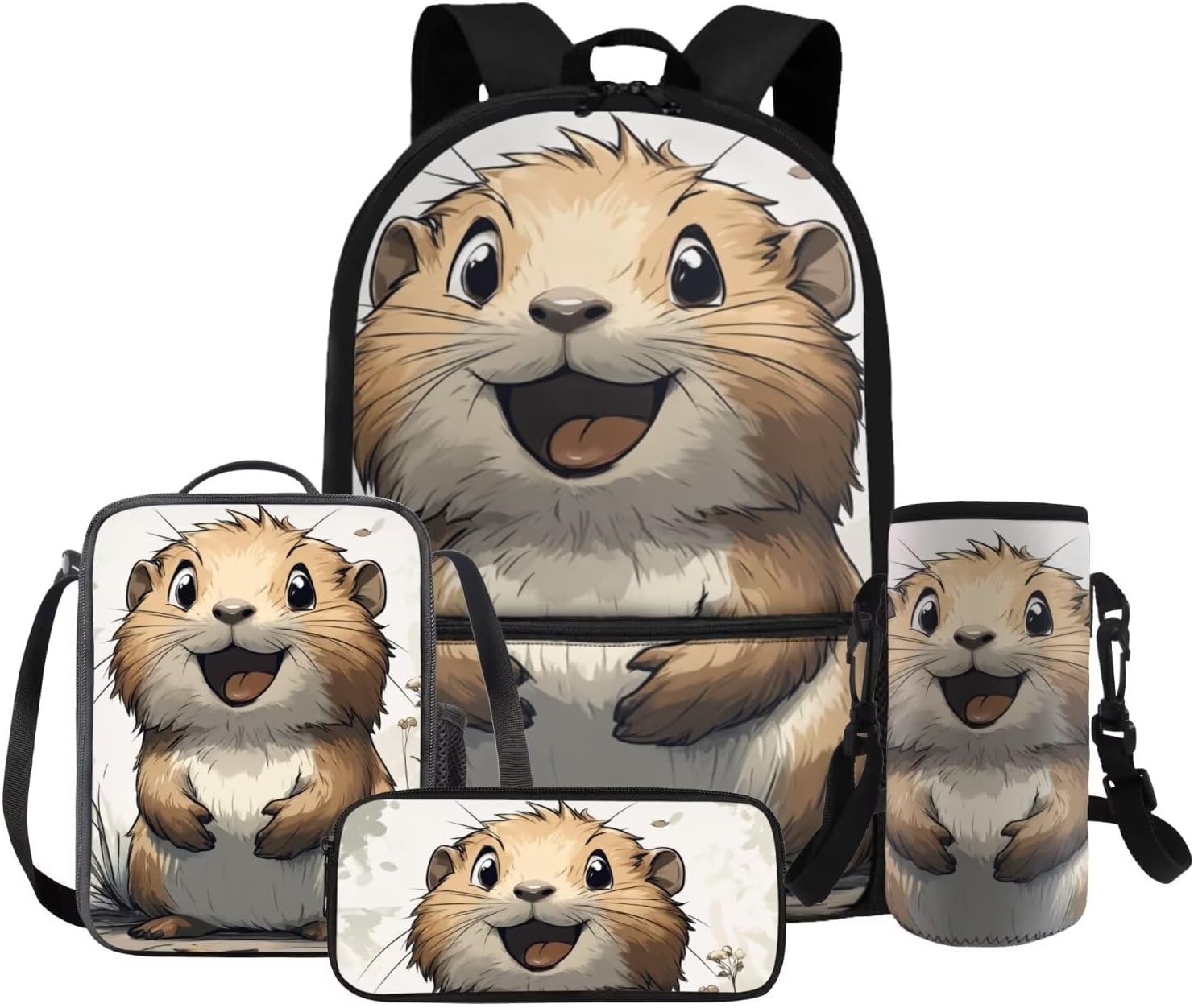 FOR U DESIGNS Axolotl Back Pack for Kids Kawaii Backpack for 5th Grade Girls Lunch Box Cute Girls Bookbag Set with Lunchbox Lightweight School Bag Set 4 Pcs - Image 21