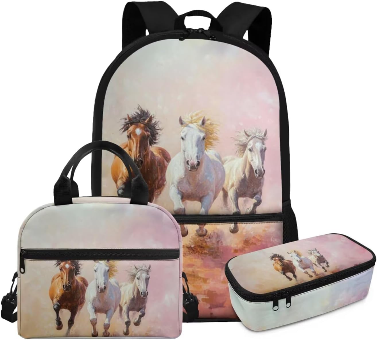 Glorowreny Cat Backpack for School Set of 3 Kawaii Sunflower Girls Bookbag Ages 6-8 with Lunch Box Portable Practical Insulated Lunch Bag Kids Girls Ideal for Daily Use - Image 10