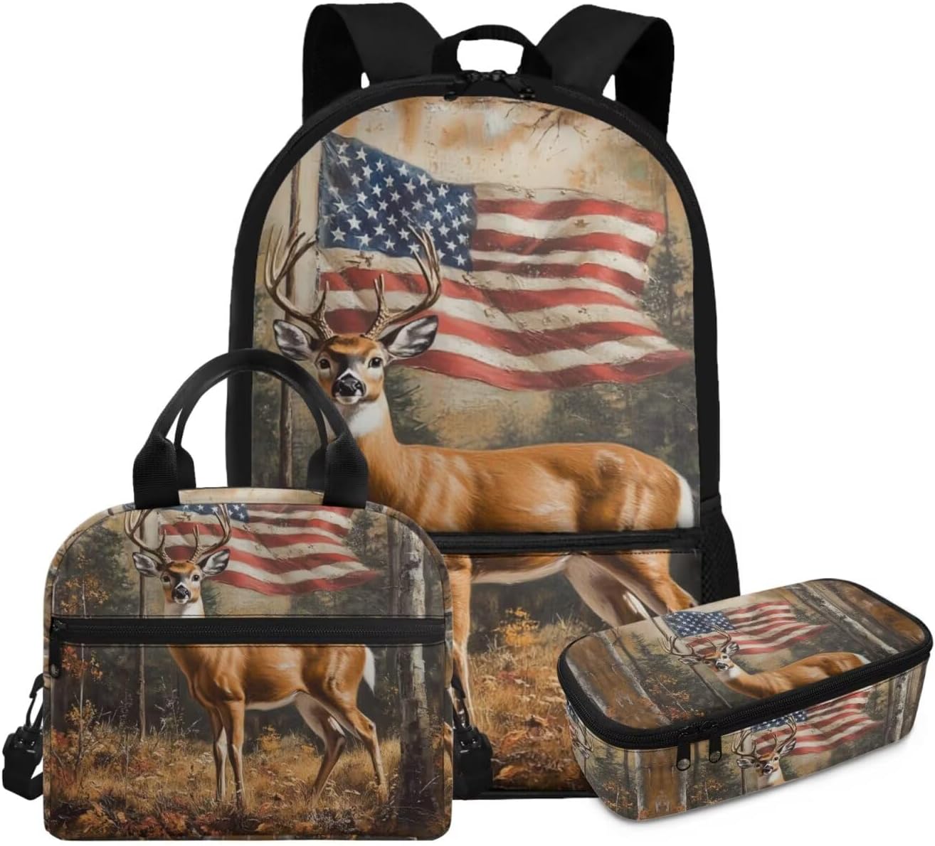 Glorowreny Cat Backpack for School Set of 3 Kawaii Sunflower Girls Bookbag Ages 6-8 with Lunch Box Portable Practical Insulated Lunch Bag Kids Girls Ideal for Daily Use - Image 8