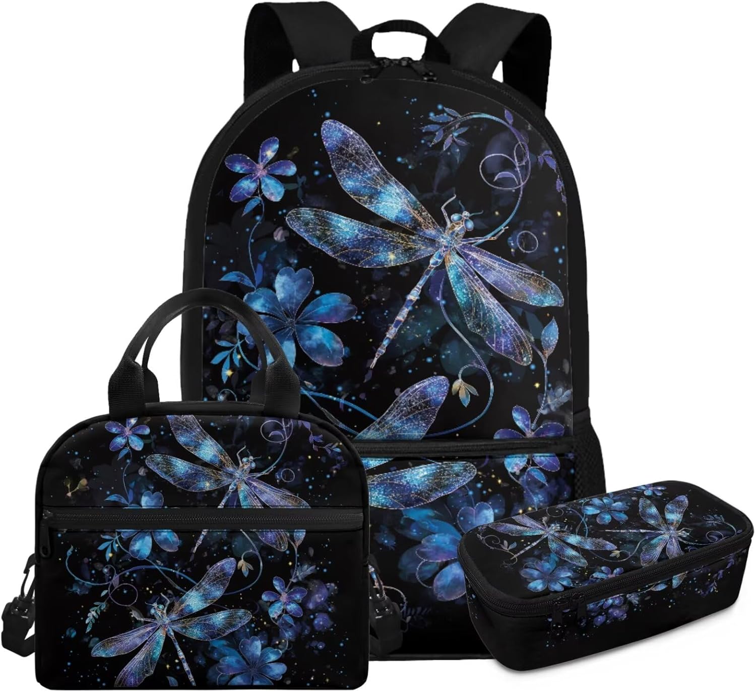 Glorowreny Cat Backpack for School Set of 3 Kawaii Sunflower Girls Bookbag Ages 6-8 with Lunch Box Portable Practical Insulated Lunch Bag Kids Girls Ideal for Daily Use - Image 22