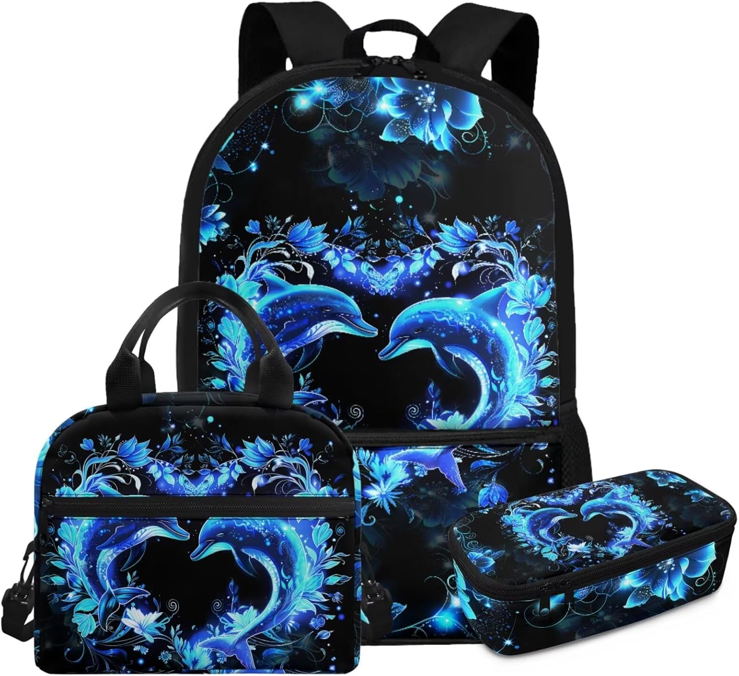 Glorowreny Cat Backpack for School Set of 3 Kawaii Sunflower Girls Bookbag Ages 6-8 with Lunch Box Portable Practical Insulated Lunch Bag Kids Girls Ideal for Daily Use - Image 24