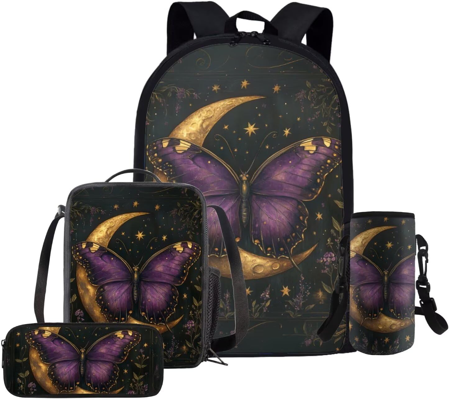 Glorowreny Cavy Girls Backpack with Lunch Box 8-10 Kawaii Animal Cute Bookbag for Teen Girls Preppy Set of 4 17 Inch Daisy Floral Lunchbag with Shoulder Strap Kids for Camping - Image 24