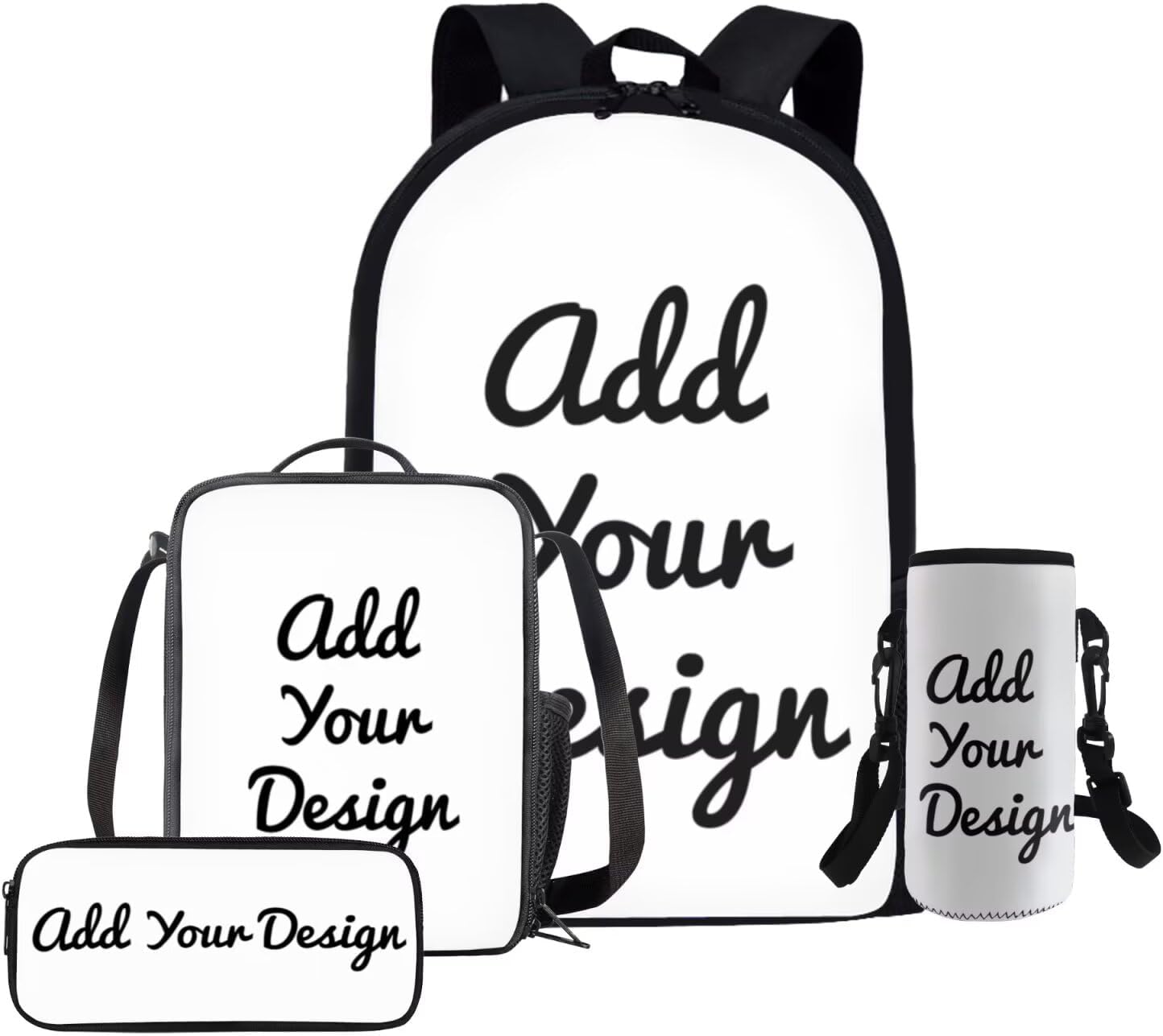 Glorowreny Cavy Girls Backpack with Lunch Box 8-10 Kawaii Animal Cute Bookbag for Teen Girls Preppy Set of 4 17 Inch Daisy Floral Lunchbag with Shoulder Strap Kids for Camping - Image 15