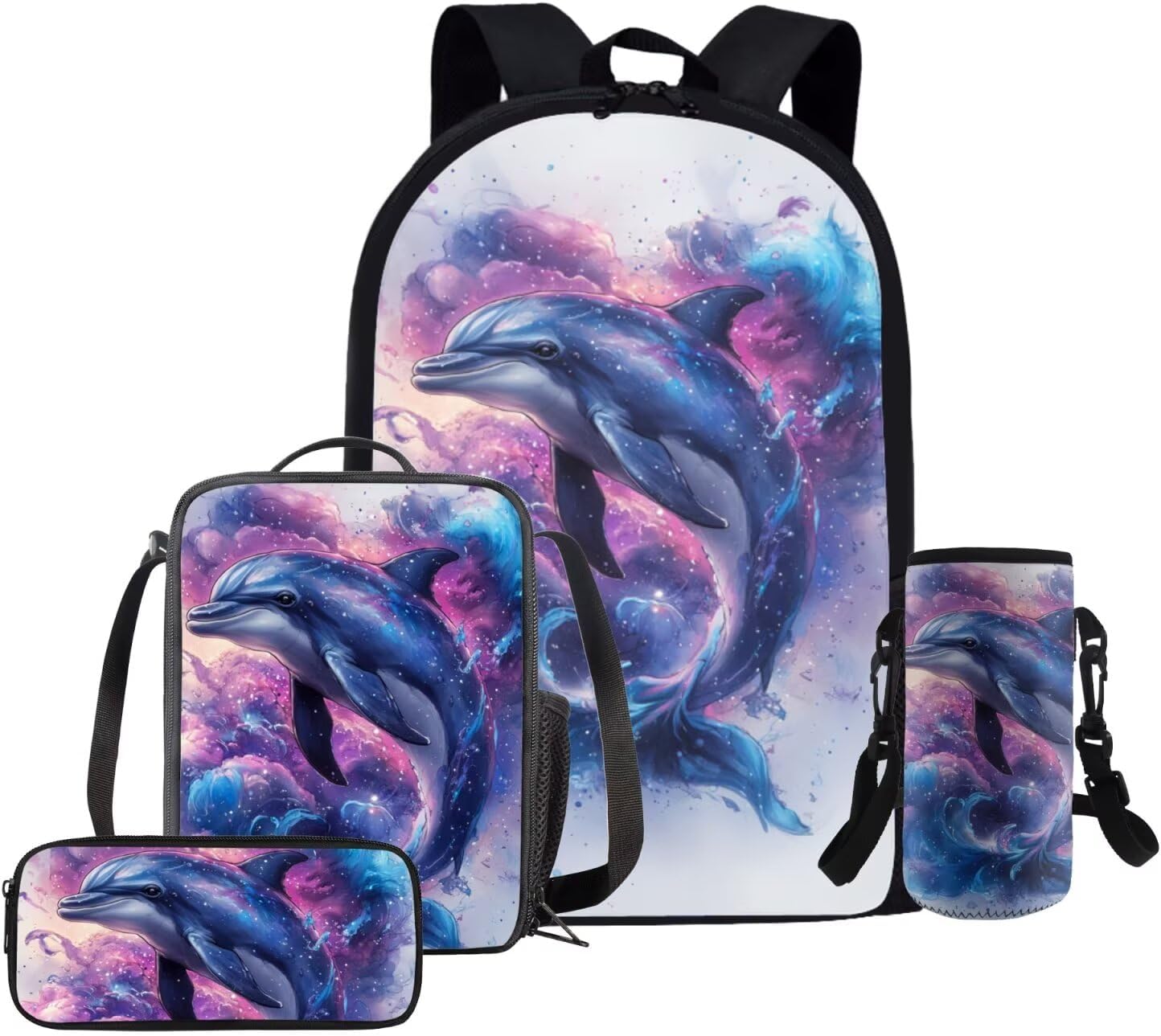 Glorowreny Cavy Girls Backpack with Lunch Box 8-10 Kawaii Animal Cute Bookbag for Teen Girls Preppy Set of 4 17 Inch Daisy Floral Lunchbag with Shoulder Strap Kids for Camping - Image 34