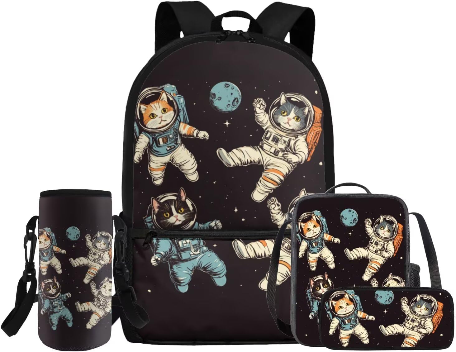 Glorowreny Dolphin Backpack for Boys with Lunch Box Blue Ocean Kids Lunchbag with Cup Holder Kawaii Kids Bookbag Boys 10-12 Lightweight Lunchbag with Strap School Set 4 in 1 - Image 18