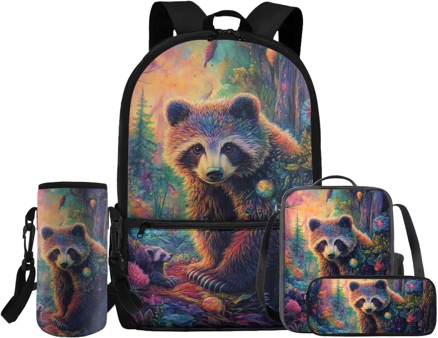 Glorowreny Dolphin Backpack for Boys with Lunch Box Blue Ocean Kids Lunchbag with Cup Holder Kawaii Kids Bookbag Boys 10-12 Lightweight Lunchbag with Strap School Set 4 in 1 - Image 17