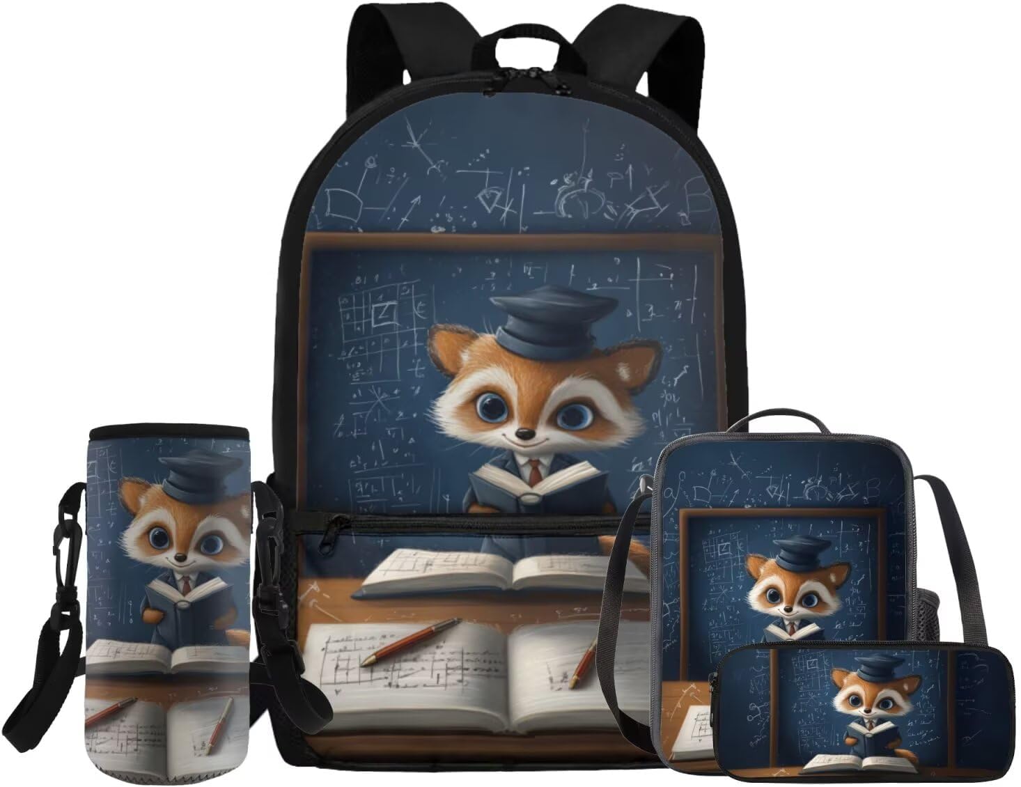 Glorowreny Dolphin Backpack for Boys with Lunch Box Blue Ocean Kids Lunchbag with Cup Holder Kawaii Kids Bookbag Boys 10-12 Lightweight Lunchbag with Strap School Set 4 in 1 - Image 21