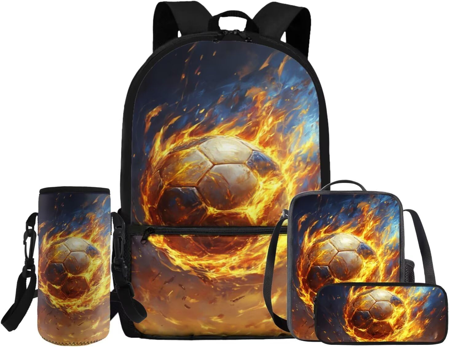 Glorowreny Dolphin Backpack for Boys with Lunch Box Blue Ocean Kids Lunchbag with Cup Holder Kawaii Kids Bookbag Boys 10-12 Lightweight Lunchbag with Strap School Set 4 in 1 - Image 13