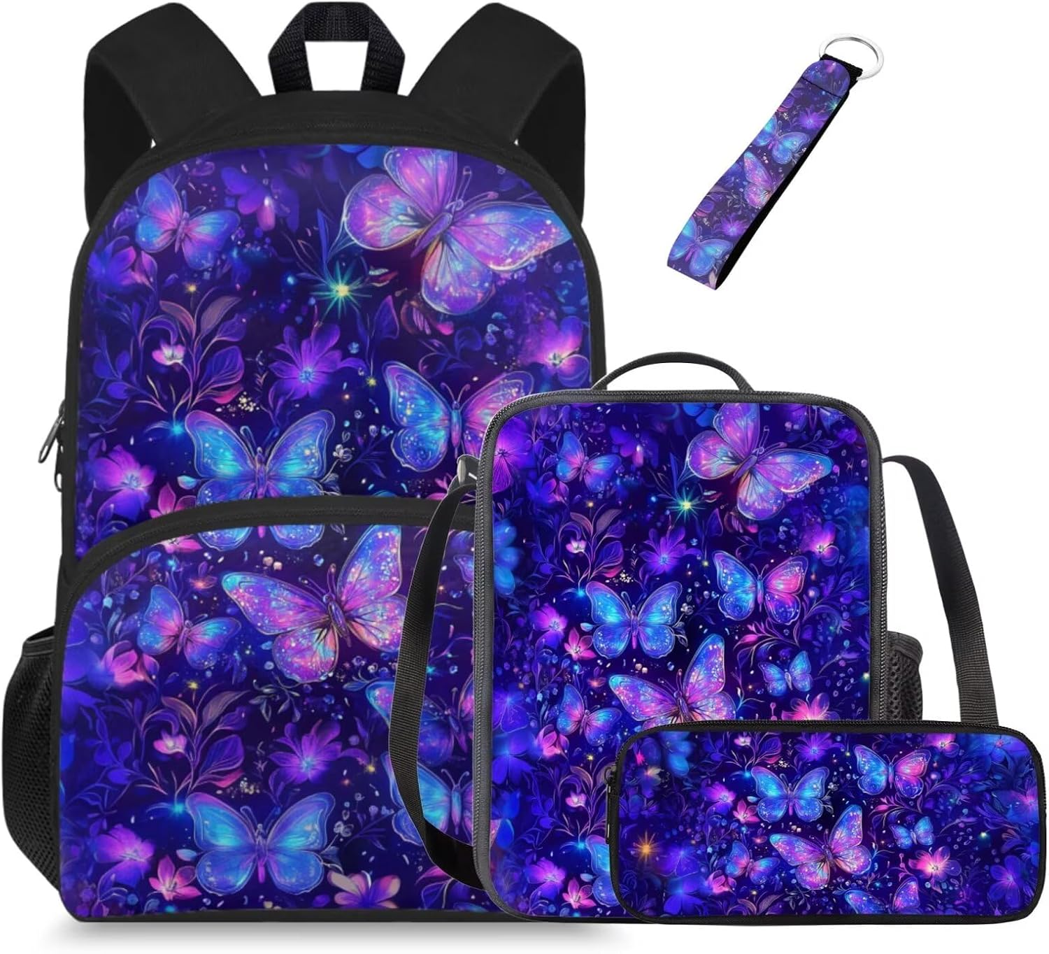 Glorowreny Highland Cow Girls Backpack with Lunch Box Kawaii 15 Inch Bookbag for Girls 7-8 Ages Lightweight School Lunch Bag for Kids 4 Piece Casual Daycare Bags - Image 22