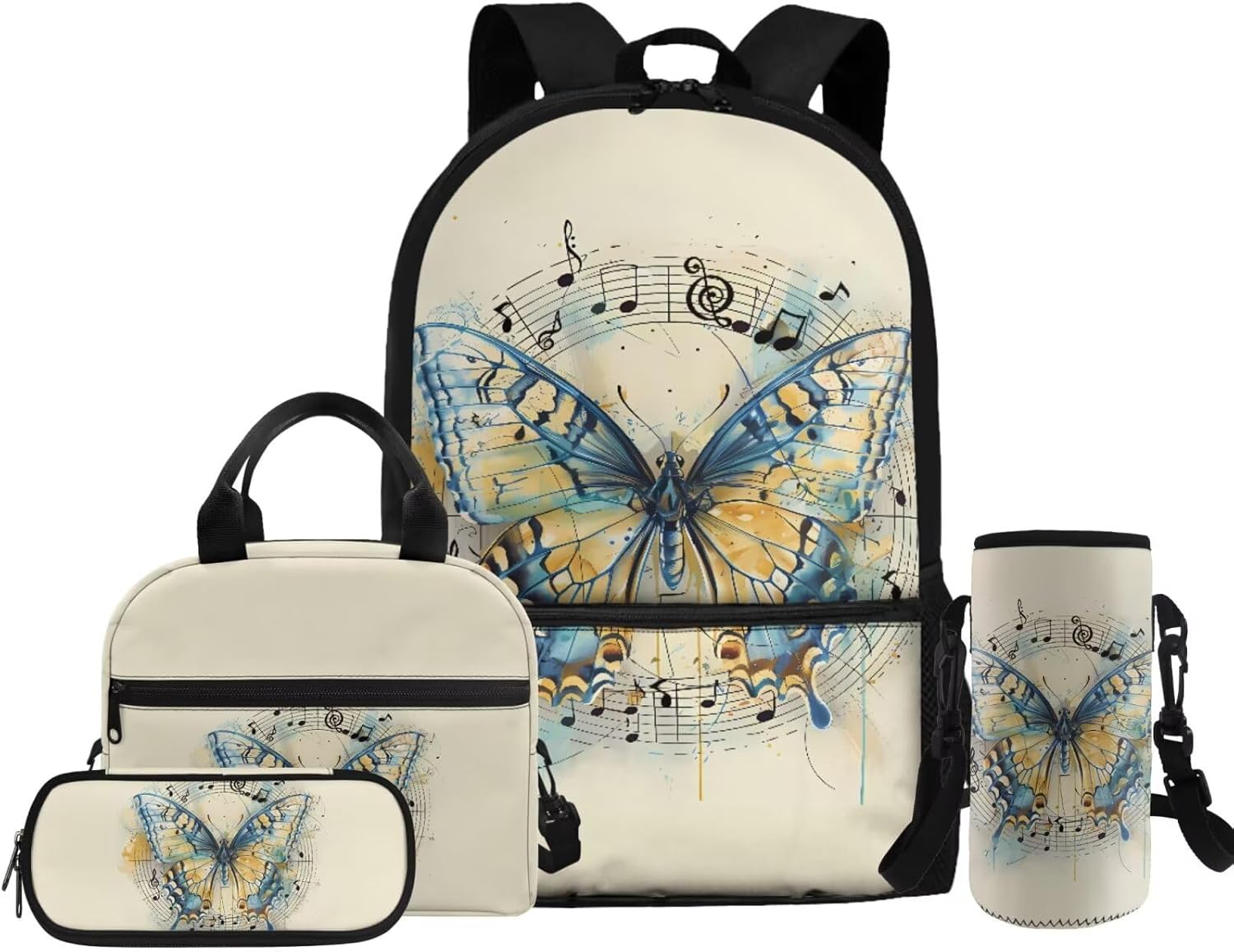 Glorowreny Otter Girls Backpack 10-12 Years Old Kawaii Animal Kids Lunch Bags for Girls Personalized Portable Water Bottle Holder with Strap 4 in 1 Casual School Daypack - Image 33