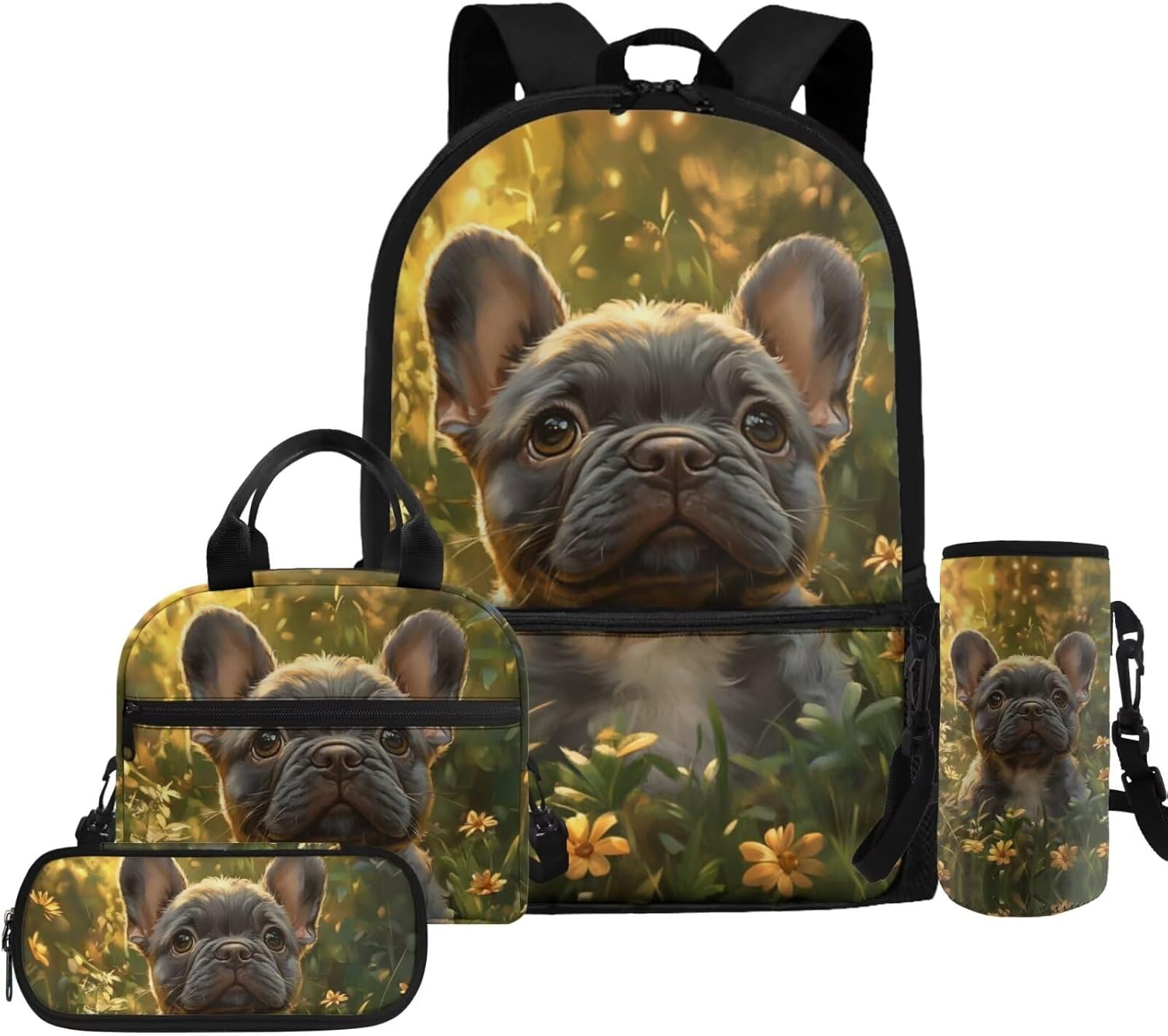 Glorowreny Otter Girls Backpack 10-12 Years Old Kawaii Animal Kids Lunch Bags for Girls Personalized Portable Water Bottle Holder with Strap 4 in 1 Casual School Daypack - Image 24