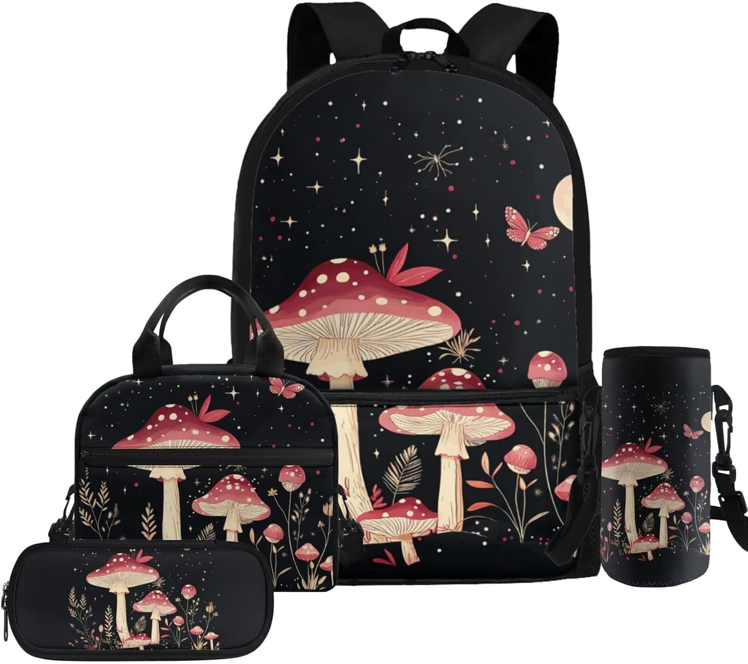 Glorowreny Otter Girls Backpack 10-12 Years Old Kawaii Animal Kids Lunch Bags for Girls Personalized Portable Water Bottle Holder with Strap 4 in 1 Casual School Daypack - Image 23