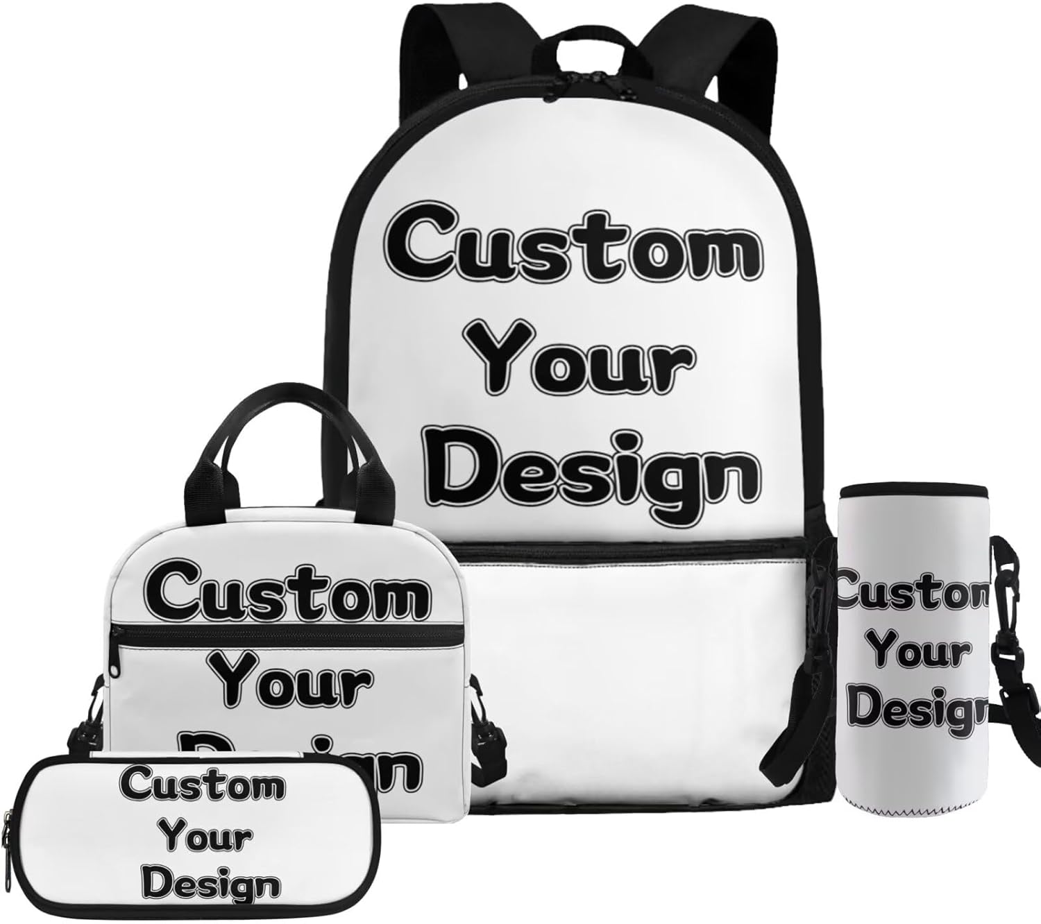 Glorowreny Otter Girls Backpack 10-12 Years Old Kawaii Animal Kids Lunch Bags for Girls Personalized Portable Water Bottle Holder with Strap 4 in 1 Casual School Daypack - Image 28