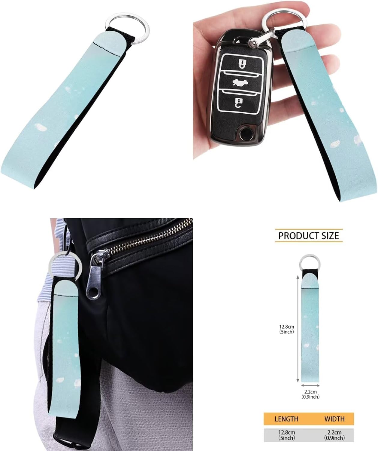 Glorowreny Seal Backpack for School Kids 10-12 Girls Large Capacity Bookbag for Teen Girls Set of 4 Lightwieght Girls Kids Lunch Bag with Strap Kawaii Kids Bookbag Keychains - Image 7