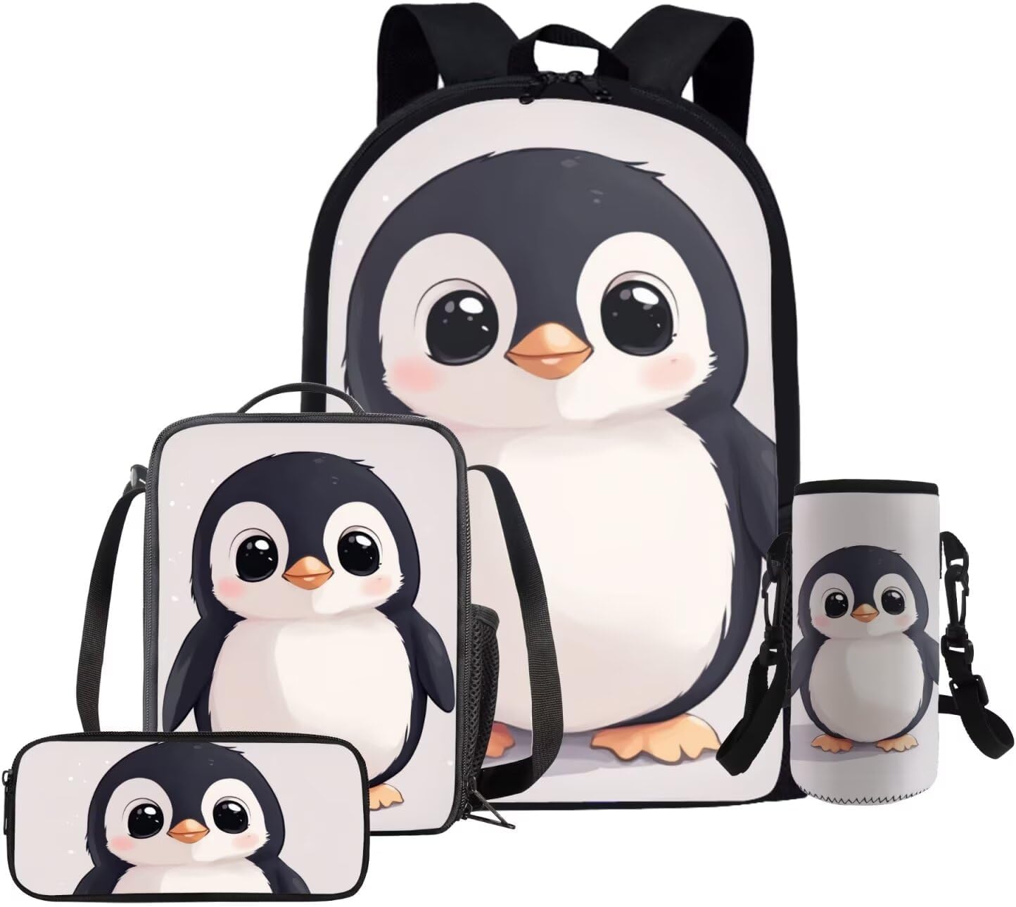 Glorowreny Squirrel Backpacks for Girls Personalized Kawaii Insulated Lunch Bag for Kids 4 in 1 Lightweight Pencil Case17 Inch Large Capacity School Knapsack for Students - Image 24