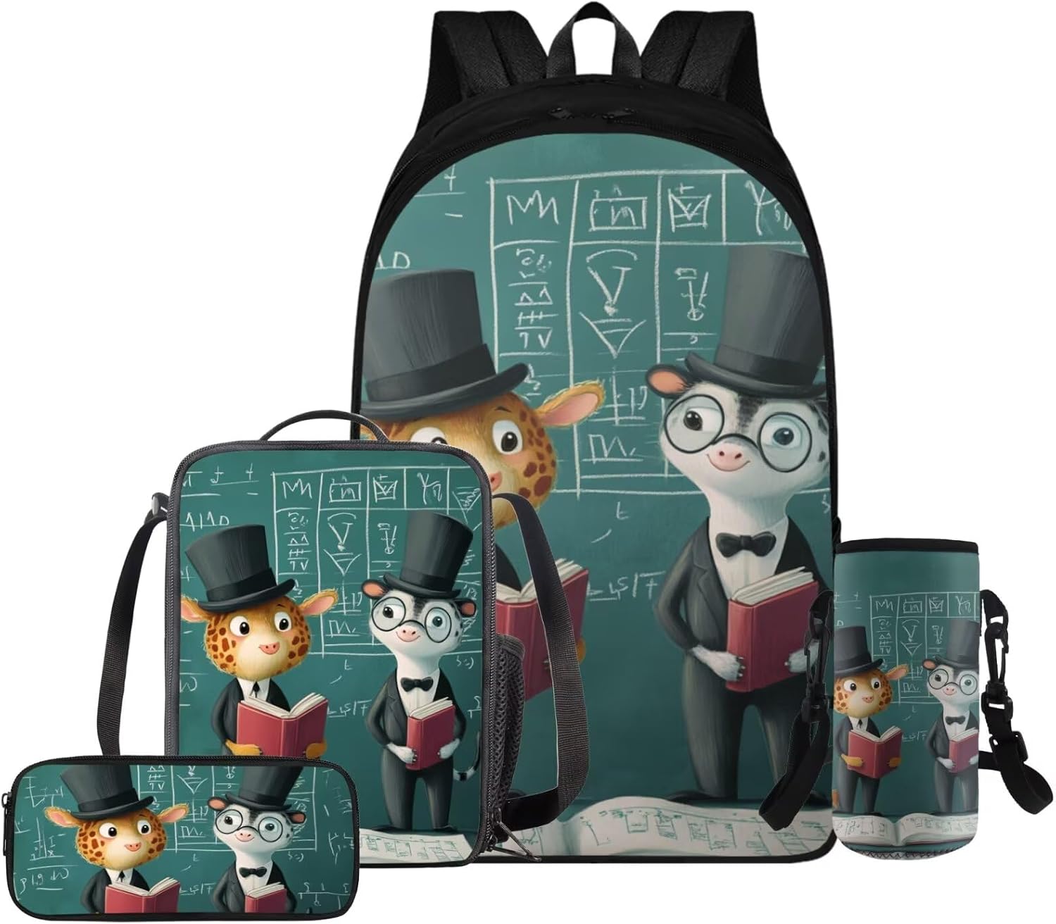 Glorowreny Squirrel Backpacks for Girls Personalized Kawaii Insulated Lunch Bag for Kids 4 in 1 Lightweight Pencil Case17 Inch Large Capacity School Knapsack for Students - Image 22