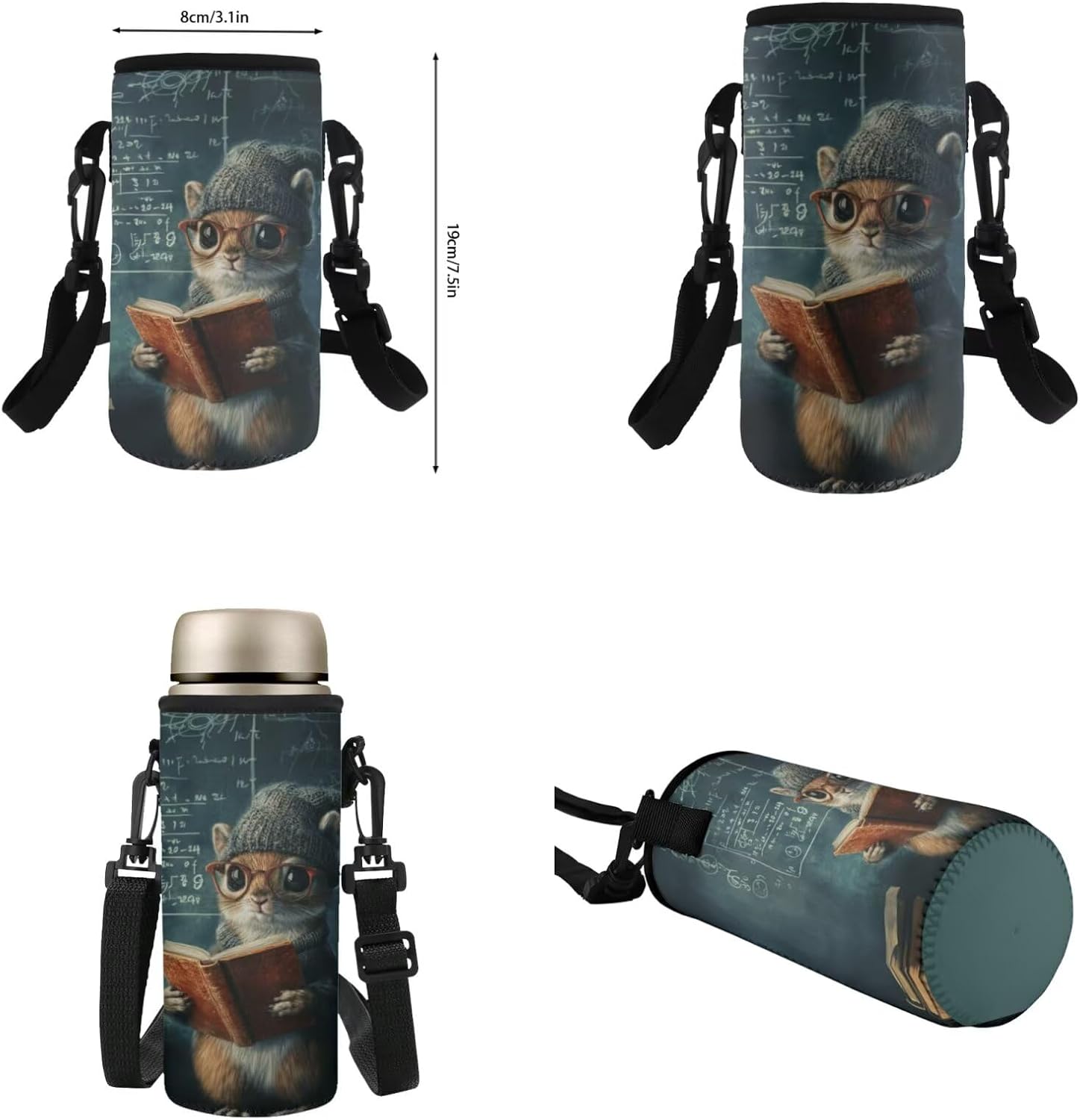 Glorowreny Squirrel Backpacks for Girls Personalized Kawaii Insulated Lunch Bag for Kids 4 in 1 Lightweight Pencil Case17 Inch Large Capacity School Knapsack for Students - Image 2