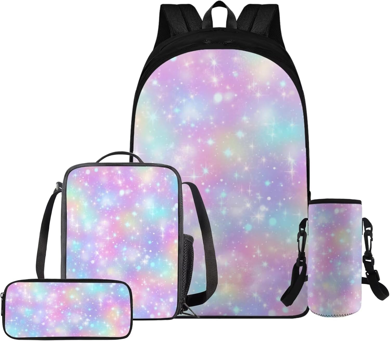 Glorowreny Squirrel Backpacks for Girls Personalized Kawaii Insulated Lunch Bag for Kids 4 in 1 Lightweight Pencil Case17 Inch Large Capacity School Knapsack for Students - Image 23