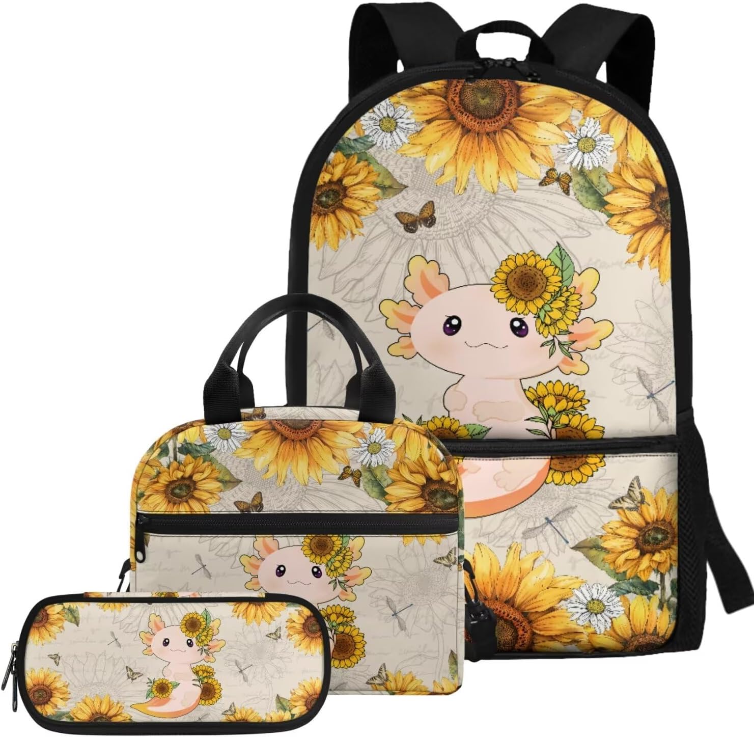 Gomyblomy Cute Dachshund School Backpack for Girls 8-10 Kawaii Paw Print Kids Bookbag with Lunch Bag Pencil Case 3 in1 Set Back to School Supplies for Kids Teens School Bags 17 Inch - Image 11