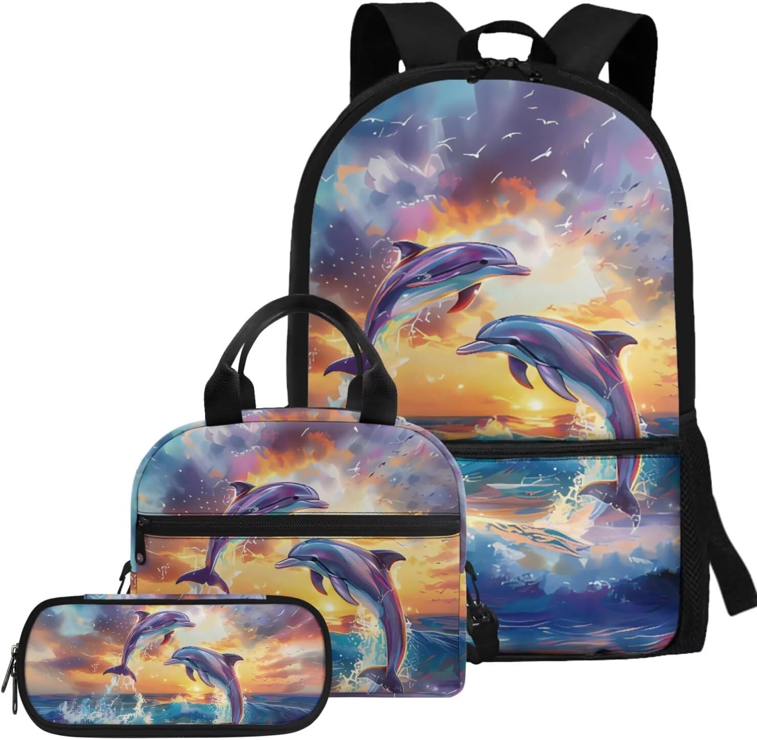 Gomyblomy Cute Dachshund School Backpack for Girls 8-10 Kawaii Paw Print Kids Bookbag with Lunch Bag Pencil Case 3 in1 Set Back to School Supplies for Kids Teens School Bags 17 Inch - Image 15