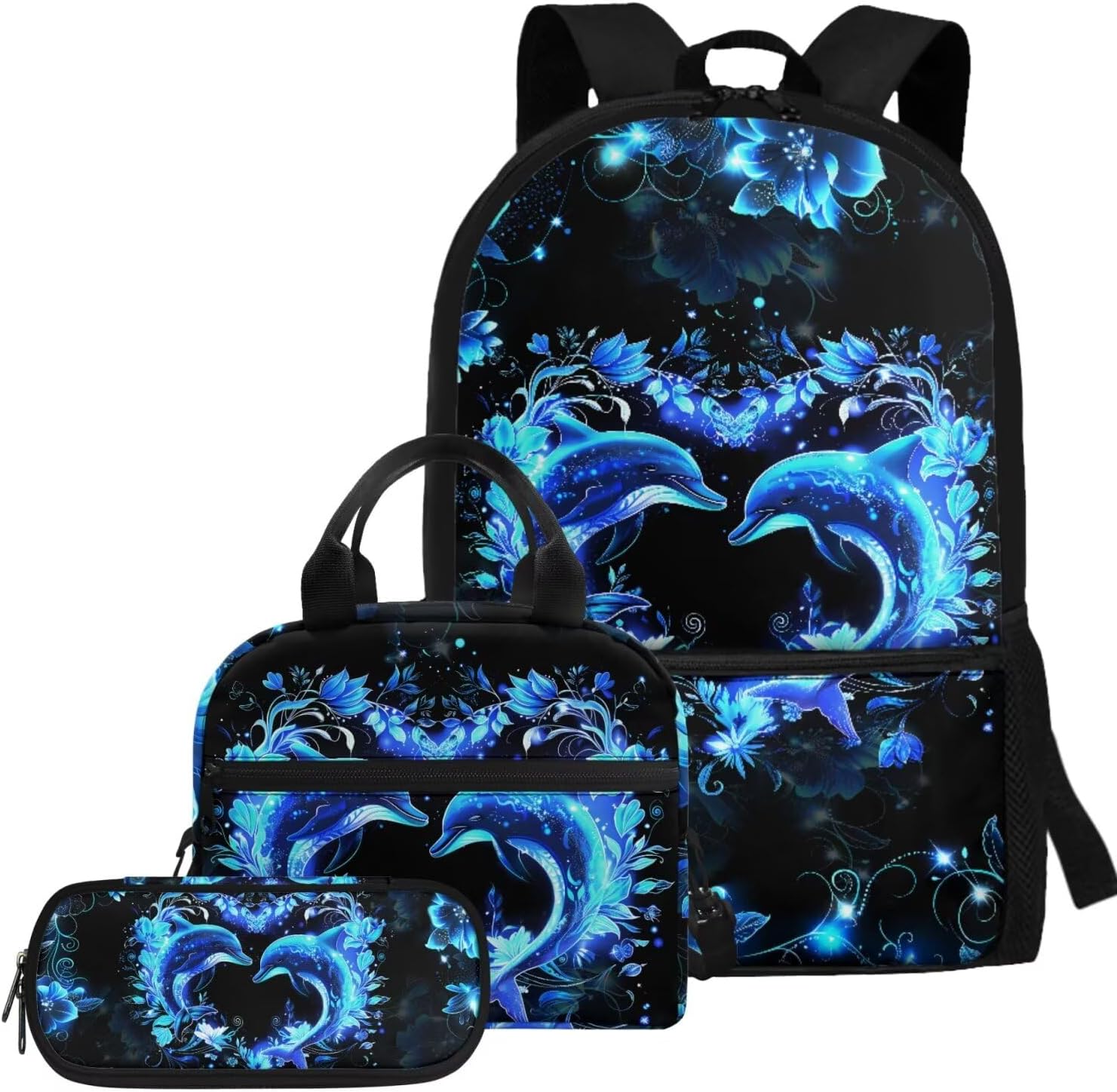 Gomyblomy Cute Dachshund School Backpack for Girls 8-10 Kawaii Paw Print Kids Bookbag with Lunch Bag Pencil Case 3 in1 Set Back to School Supplies for Kids Teens School Bags 17 Inch - Image 9