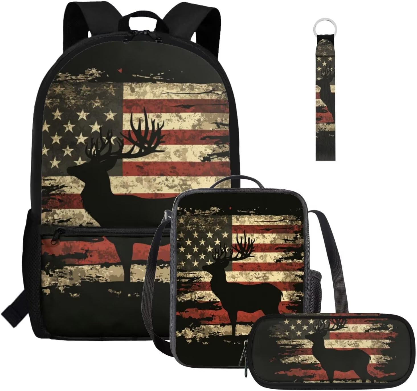 Gomyblomy Highland Cow Lamb Bookbag for Girls 6-8 8-10 Kawaii Kids Boys Backpack with Lunch Box Keychain Pencil Case Cute School Bag Set of 4 Pcs for Kindergarten Elementary Students Rucksack - Image 20