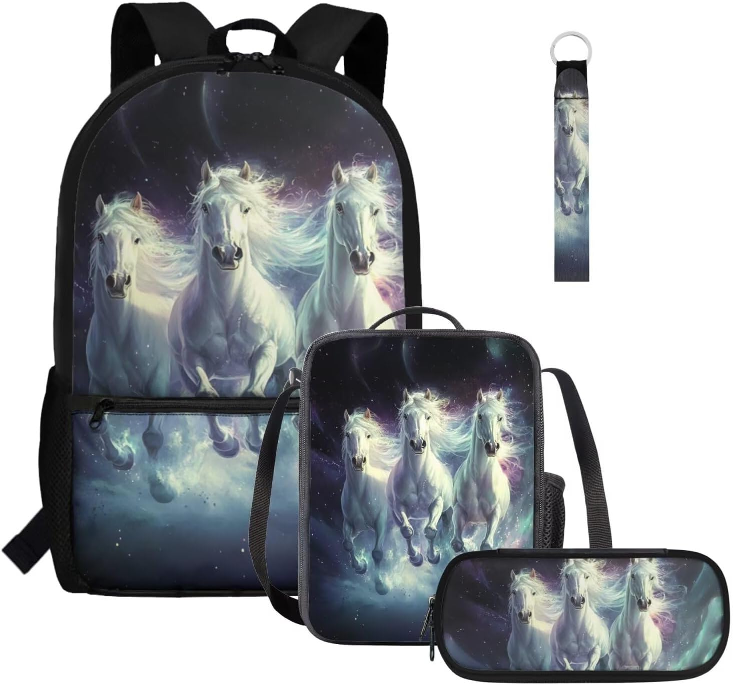 Gomyblomy Highland Cow Lamb Bookbag for Girls 6-8 8-10 Kawaii Kids Boys Backpack with Lunch Box Keychain Pencil Case Cute School Bag Set of 4 Pcs for Kindergarten Elementary Students Rucksack - Image 19