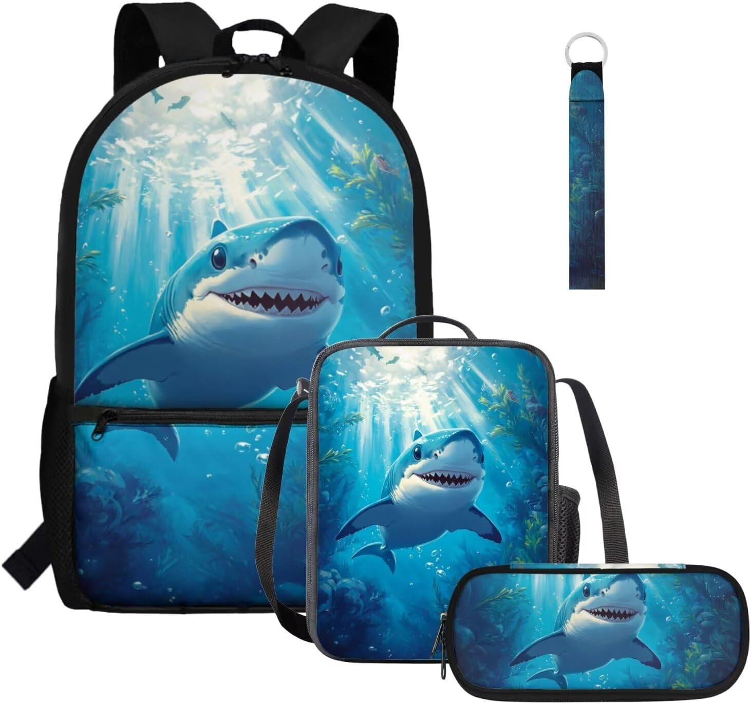 Gomyblomy Highland Cow Lamb Bookbag for Girls 6-8 8-10 Kawaii Kids Boys Backpack with Lunch Box Keychain Pencil Case Cute School Bag Set of 4 Pcs for Kindergarten Elementary Students Rucksack - Image 18