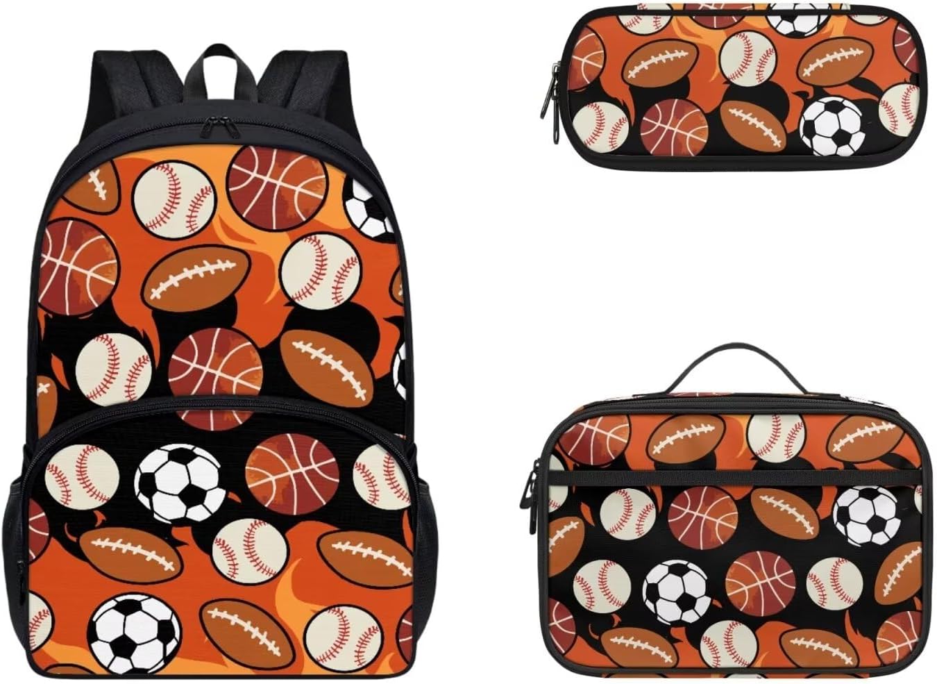 Gomyblomy Kawaii Axolotl School Backpack for Girls Pink Floral Backpack with Lunch Bag Set Cute Pencil Case for Teen Girls Preschool Kindergarten Elementary School Bags 3 IN 1 Set - Image 6