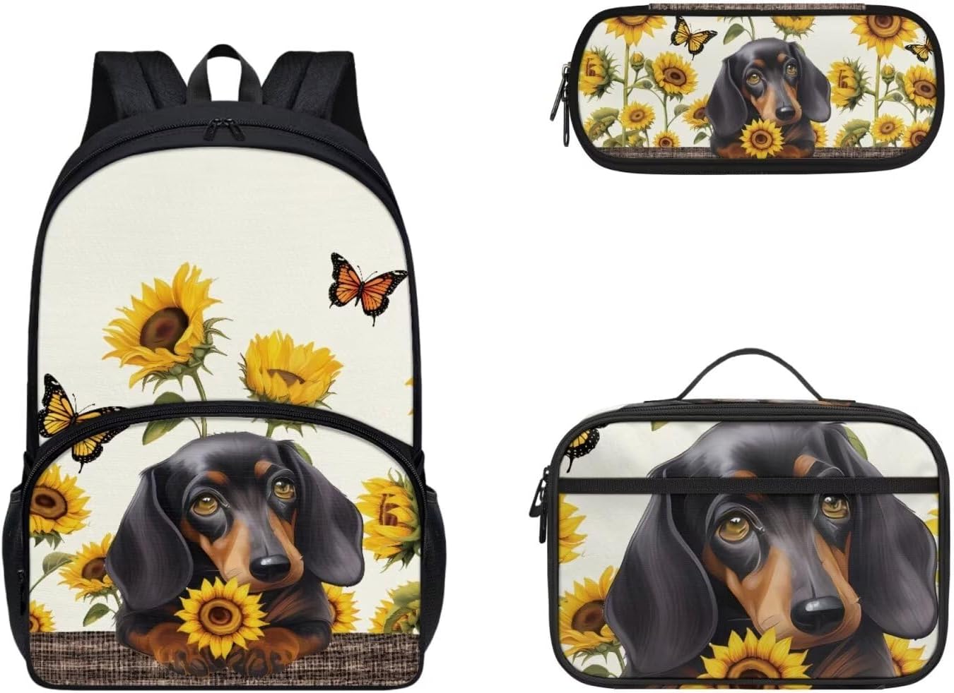 Gomyblomy Kawaii Axolotl School Backpack for Girls Pink Floral Backpack with Lunch Bag Set Cute Pencil Case for Teen Girls Preschool Kindergarten Elementary School Bags 3 IN 1 Set - Image 18