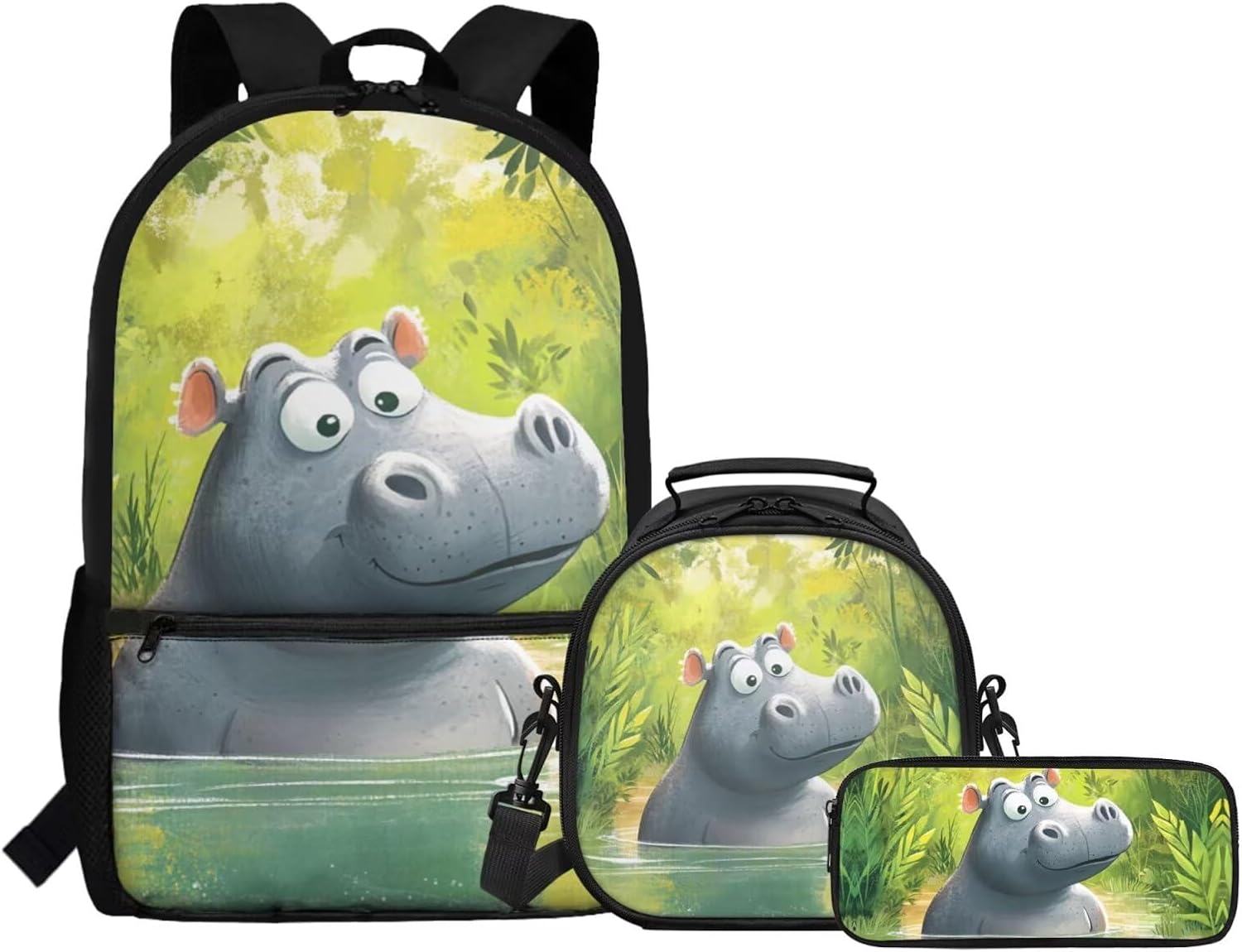 Gomyblomy Kawaii Otter Backpack for Girls 8-10 with Lunch Box Set of 3 Elementary School Backpack for Girls 10-12 Years Old Lightweight Kids School Bookbag Pencil Case Travel Rucksack - Image 28