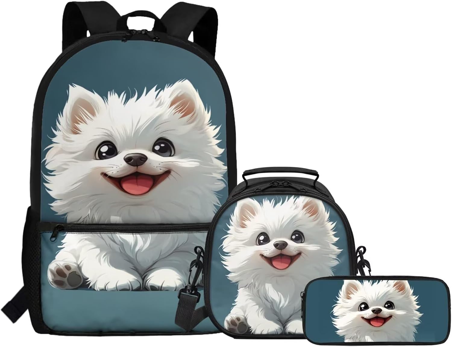 Gomyblomy Kawaii Otter Backpack for Girls 8-10 with Lunch Box Set of 3 Elementary School Backpack for Girls 10-12 Years Old Lightweight Kids School Bookbag Pencil Case Travel Rucksack - Image 31