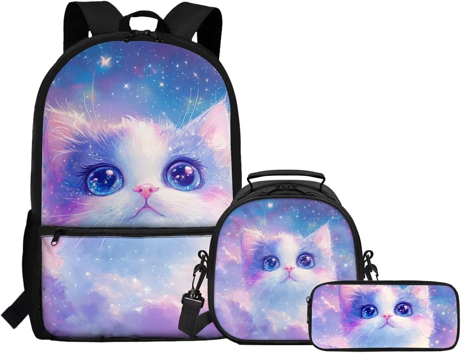 Gomyblomy Kawaii Otter Backpack for Girls 8-10 with Lunch Box Set of 3 Elementary School Backpack for Girls 10-12 Years Old Lightweight Kids School Bookbag Pencil Case Travel Rucksack - Image 37
