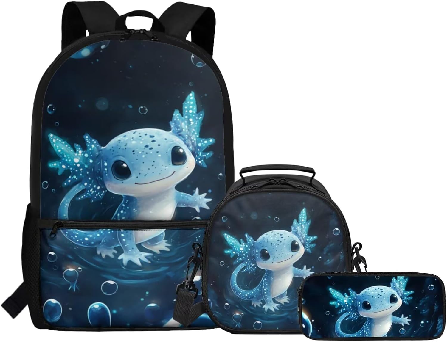 Gomyblomy Kawaii Otter Backpack for Girls 8-10 with Lunch Box Set of 3 Elementary School Backpack for Girls 10-12 Years Old Lightweight Kids School Bookbag Pencil Case Travel Rucksack - Image 25
