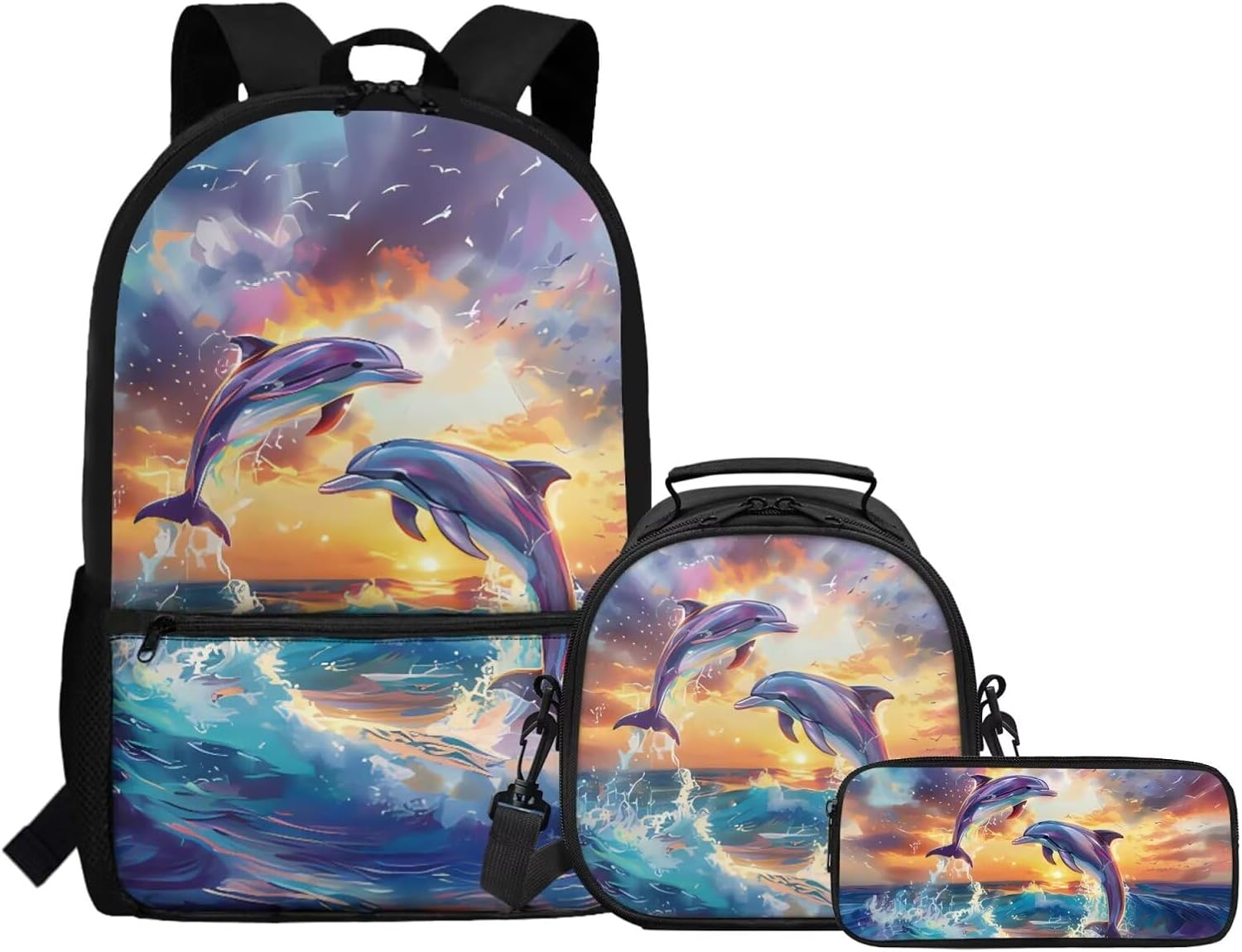 Gomyblomy Kawaii Otter Backpack for Girls 8-10 with Lunch Box Set of 3 Elementary School Backpack for Girls 10-12 Years Old Lightweight Kids School Bookbag Pencil Case Travel Rucksack - Image 36