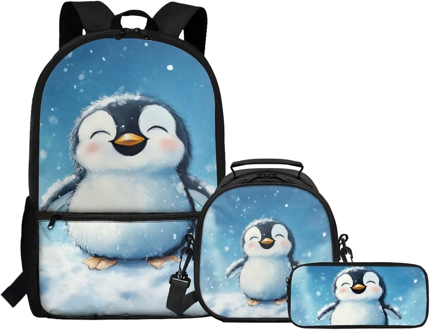 Gomyblomy Kawaii Otter Backpack for Girls 8-10 with Lunch Box Set of 3 Elementary School Backpack for Girls 10-12 Years Old Lightweight Kids School Bookbag Pencil Case Travel Rucksack - Image 19