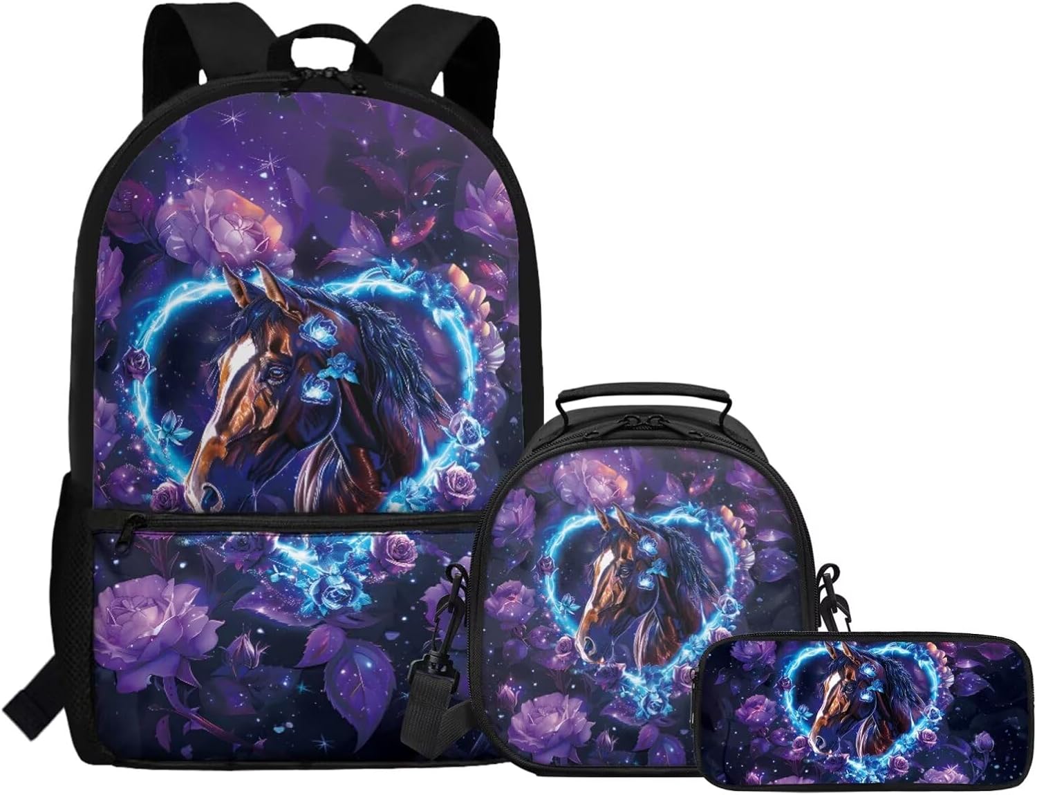 Gomyblomy Kawaii Otter Backpack for Girls 8-10 with Lunch Box Set of 3 Elementary School Backpack for Girls 10-12 Years Old Lightweight Kids School Bookbag Pencil Case Travel Rucksack - Image 11