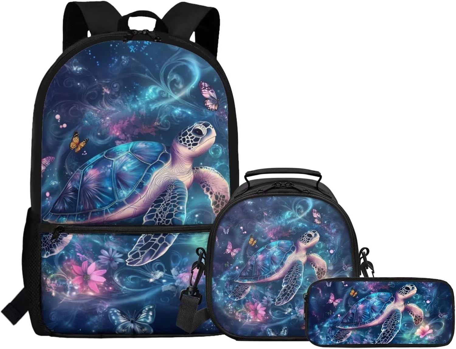 Gomyblomy Kawaii Otter Backpack for Girls 8-10 with Lunch Box Set of 3 Elementary School Backpack for Girls 10-12 Years Old Lightweight Kids School Bookbag Pencil Case Travel Rucksack - Image 29